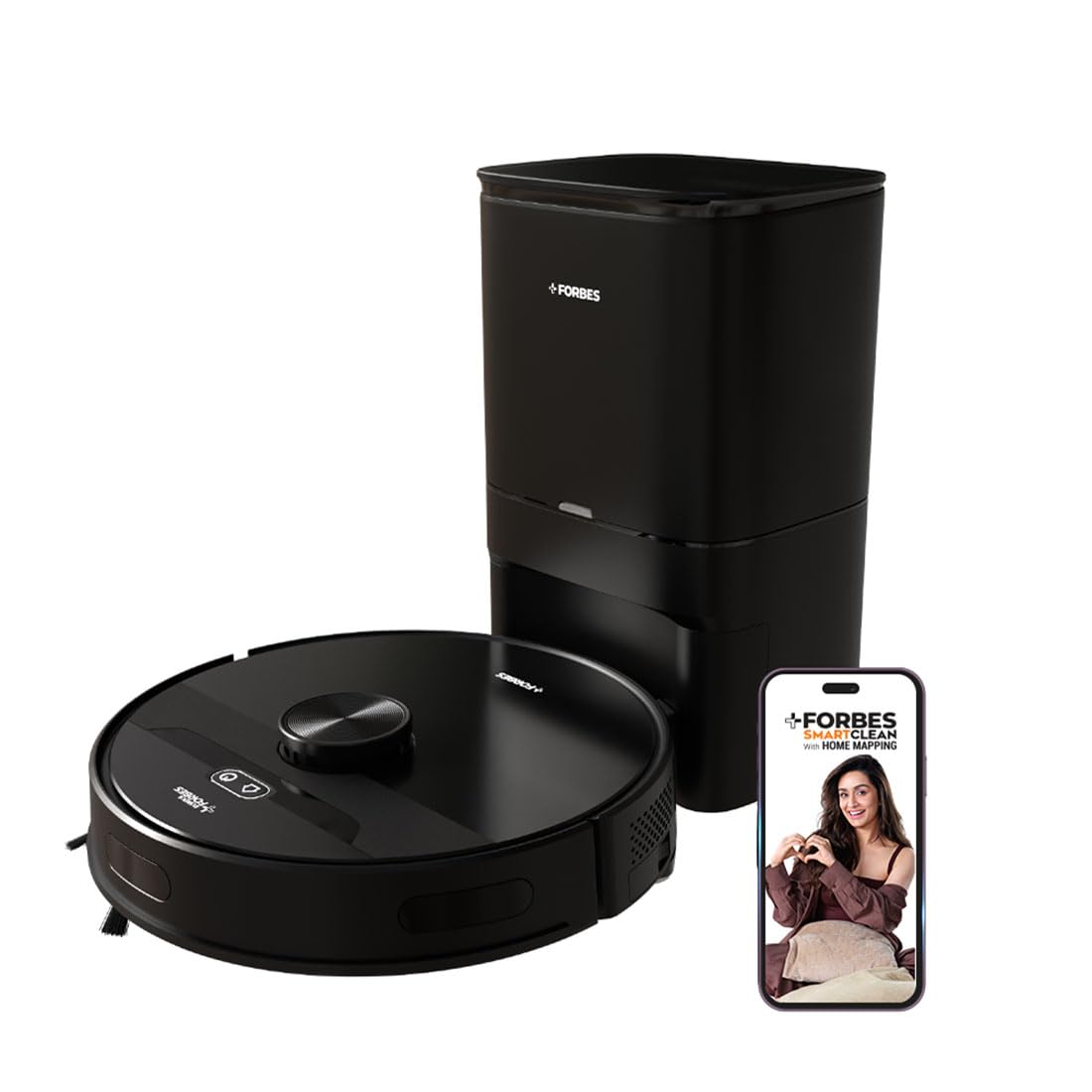 Eureka Forbes Smartclean Auto Bin S2, 9000Pa High Suction Robotic Vacuum Cleaner With Auto Bin (65 Days HandsFree Cleaning) | L
