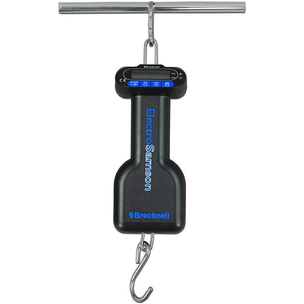 Hanging Fishing Scale 99 Lb With Metal Handle Carrying Case By Brecknell Model Electrosamson