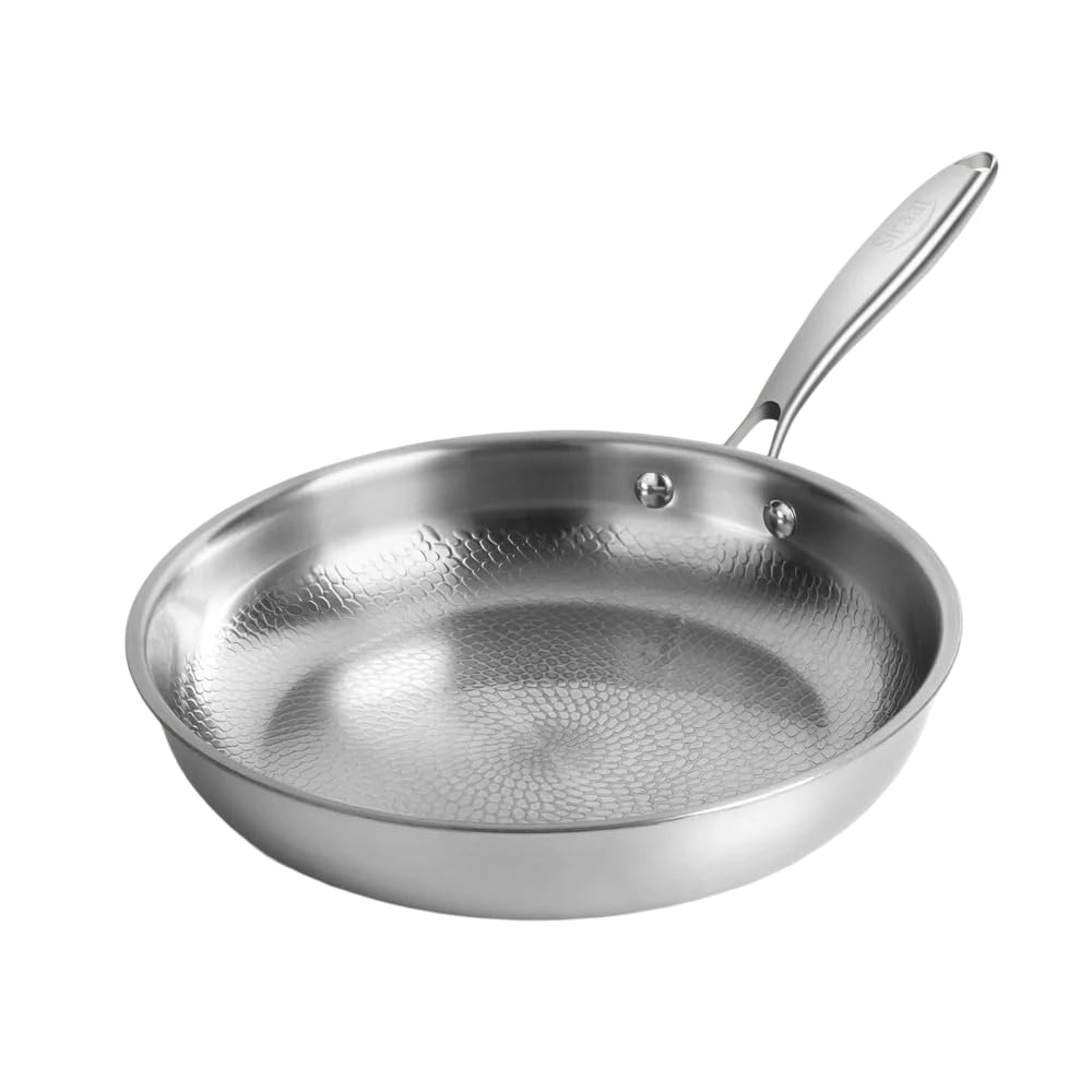 siraat Titanium Hammered Pan Pro Medium, 3Layer Induction, 10Inch