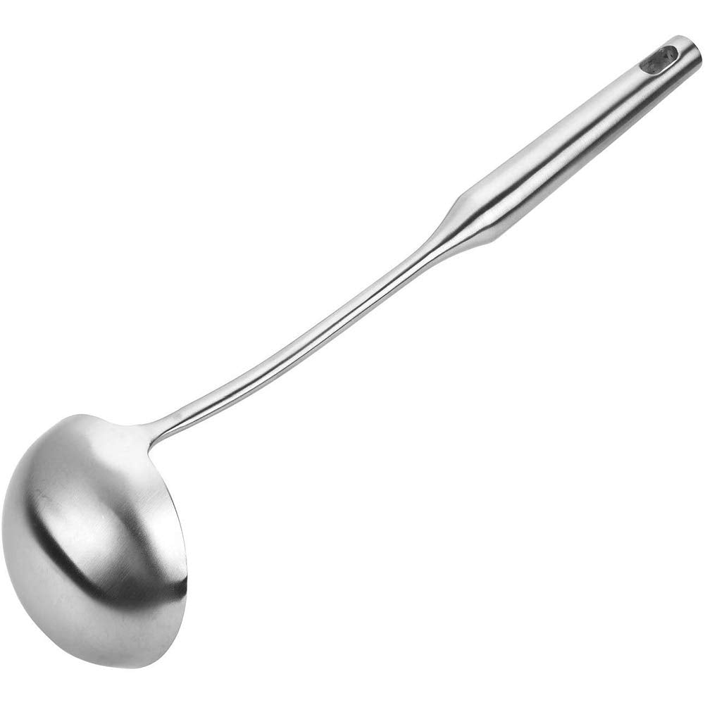 Tbwhl Metal Soup Ladle 304 Stainless Steel Gravy Sauce Ladle With Long Handle For Kitchen 13.4''