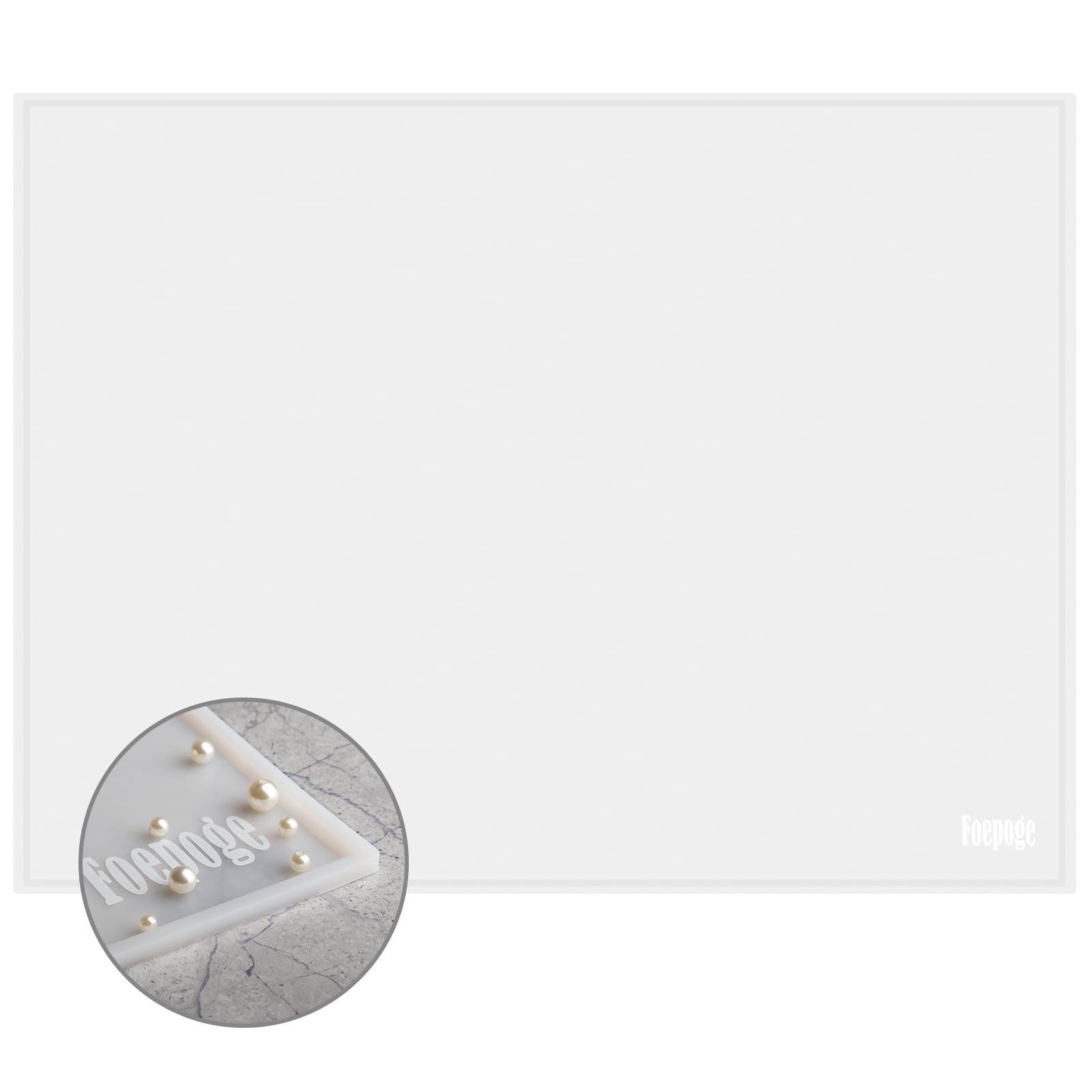 31.5 X 23.6 X 0.06 Inches Extra Thick Silicone Mat With Lip 0.22'' Raised Edge For Resin, Large Silicon Mat For Kitchen Counter