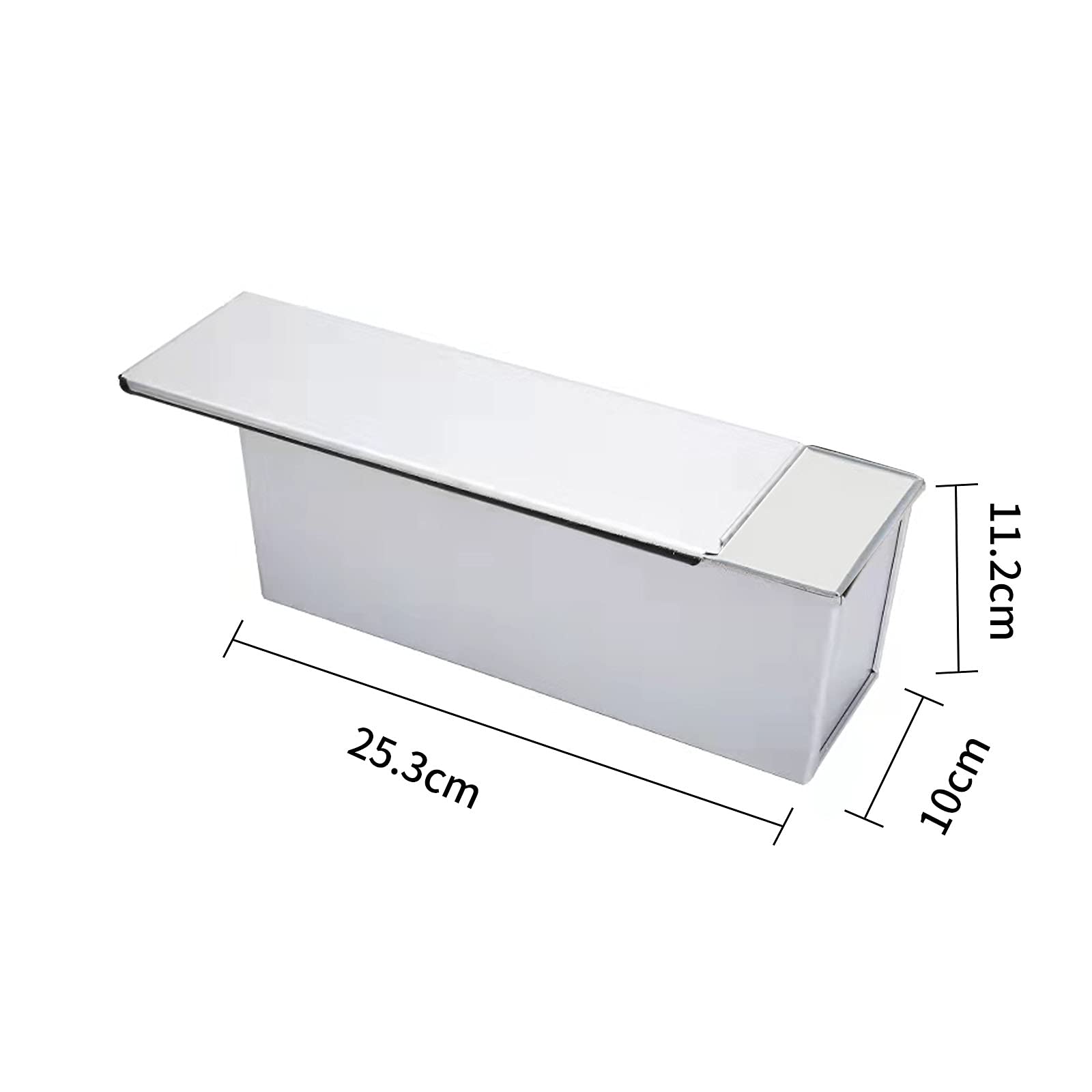 Ta Best Aluminized Steel Pullman Loaf Pan With Lid, 10X3.93X4.4In, Non-Stick Inside And Out, Commercial Grade, Perfect For Bread