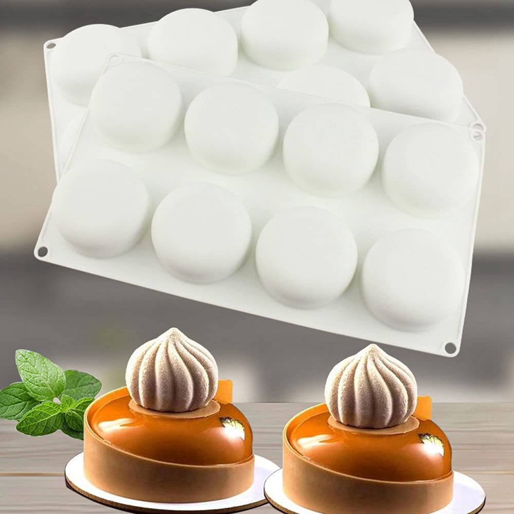 8 Cavity Oblate Shape Silicone Mold For Baking Form French Dessert Mousse Moulds Chocolate Cake Mold Cake Decoration Tool