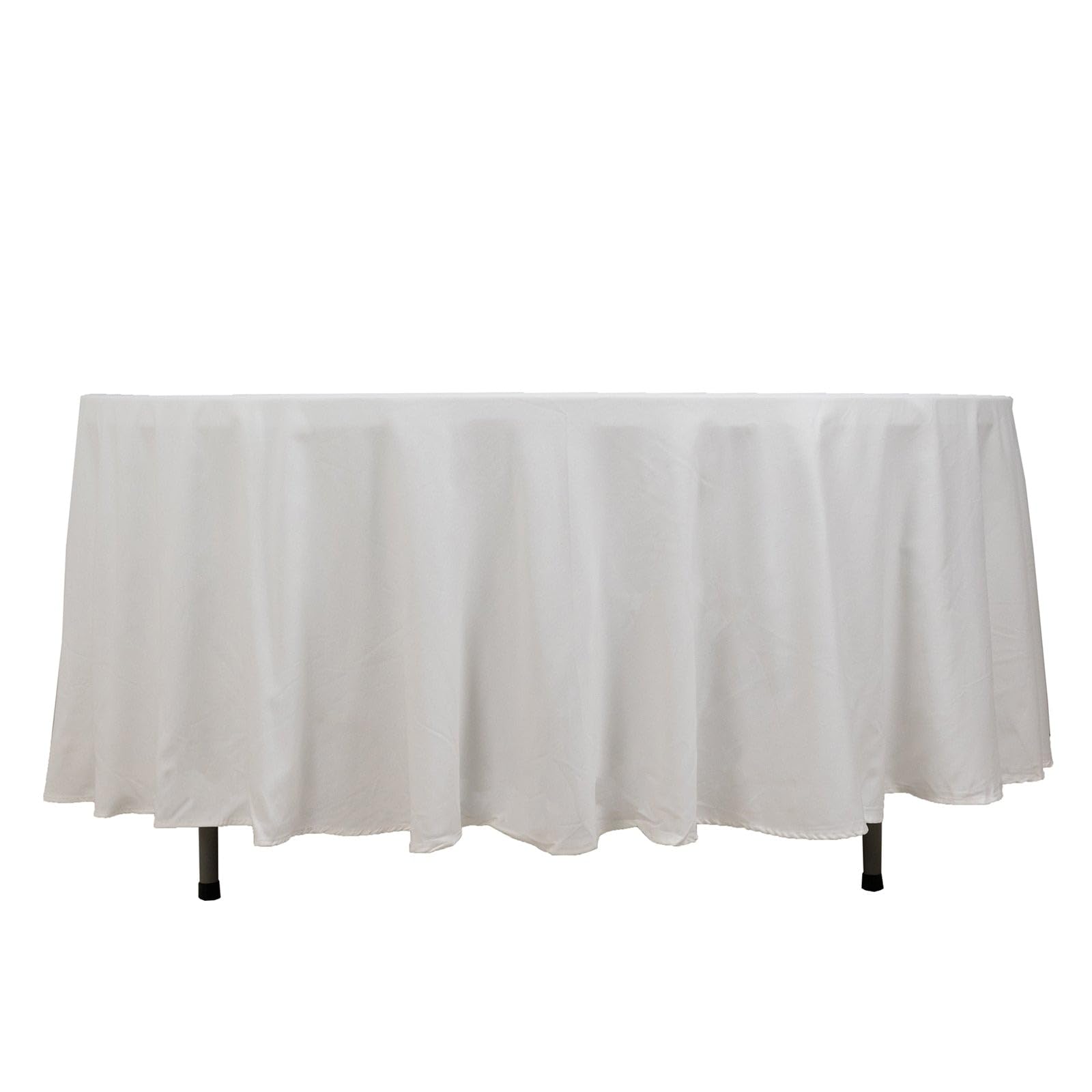 Balsacircle 108-Inch White Premium Round Cotton Tablecloth Table Linens Wedding Party Events Decorations Kitchen Dining