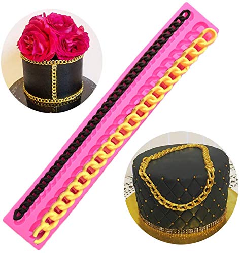Palksky Diamond Silicone Fondant Chain Mold Purse Bag Cake Decorating Gum Pastry Sugarcraft Chocolate Clay Mould