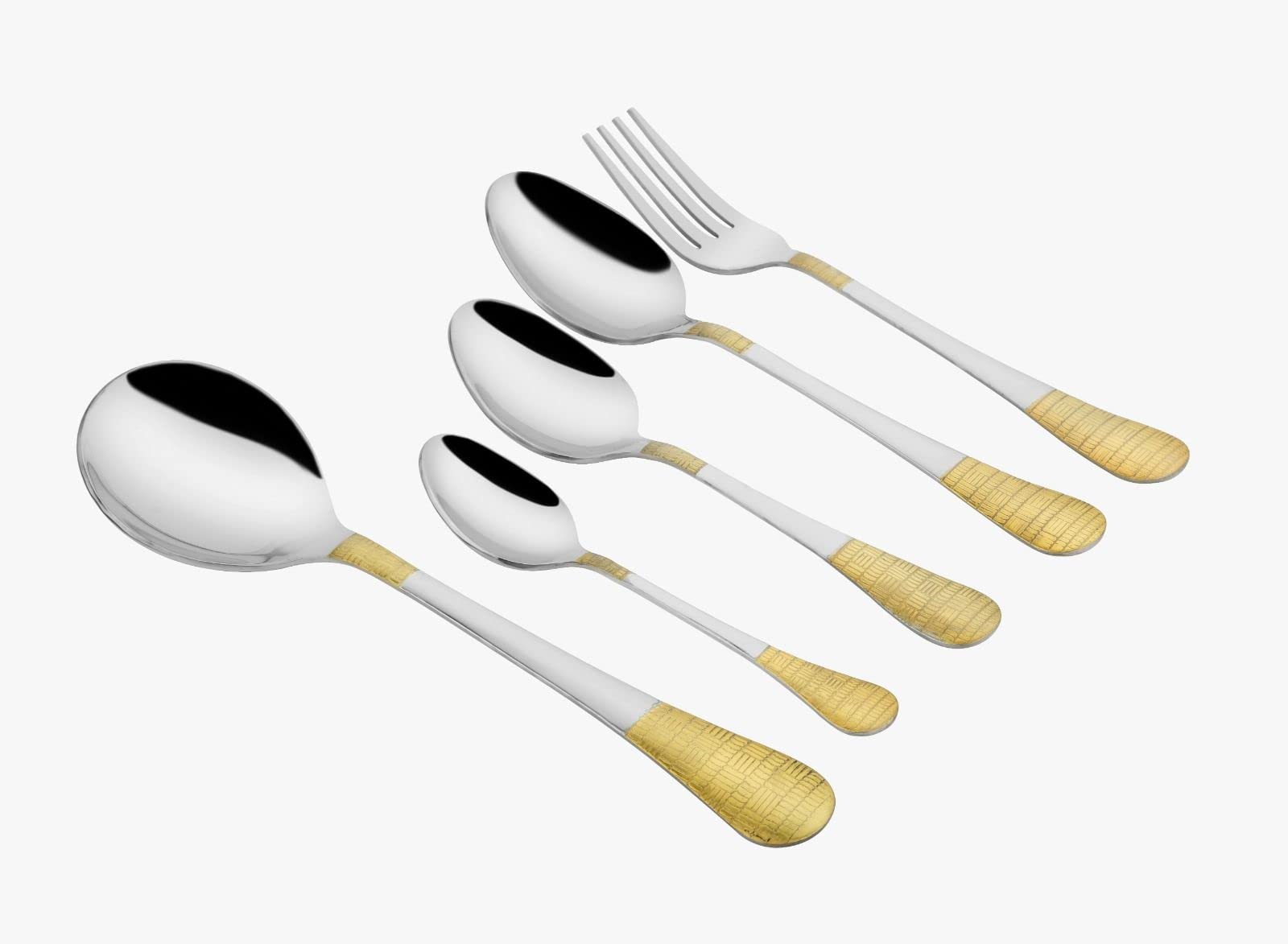 Homeprivilez Nora 24 Karat Like Gold Plated Cutlery Set  26Pcs | Or | Kanak Masala Box/Spice Box/Storage/Organiser For Kitchen 