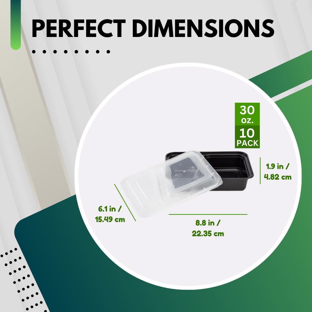 Green Direct Lunch Box Sets/Large Food Container With Lid / 2 Compartment Bento Box, Microwaveable, Freezer & Dishwasher Safe, L