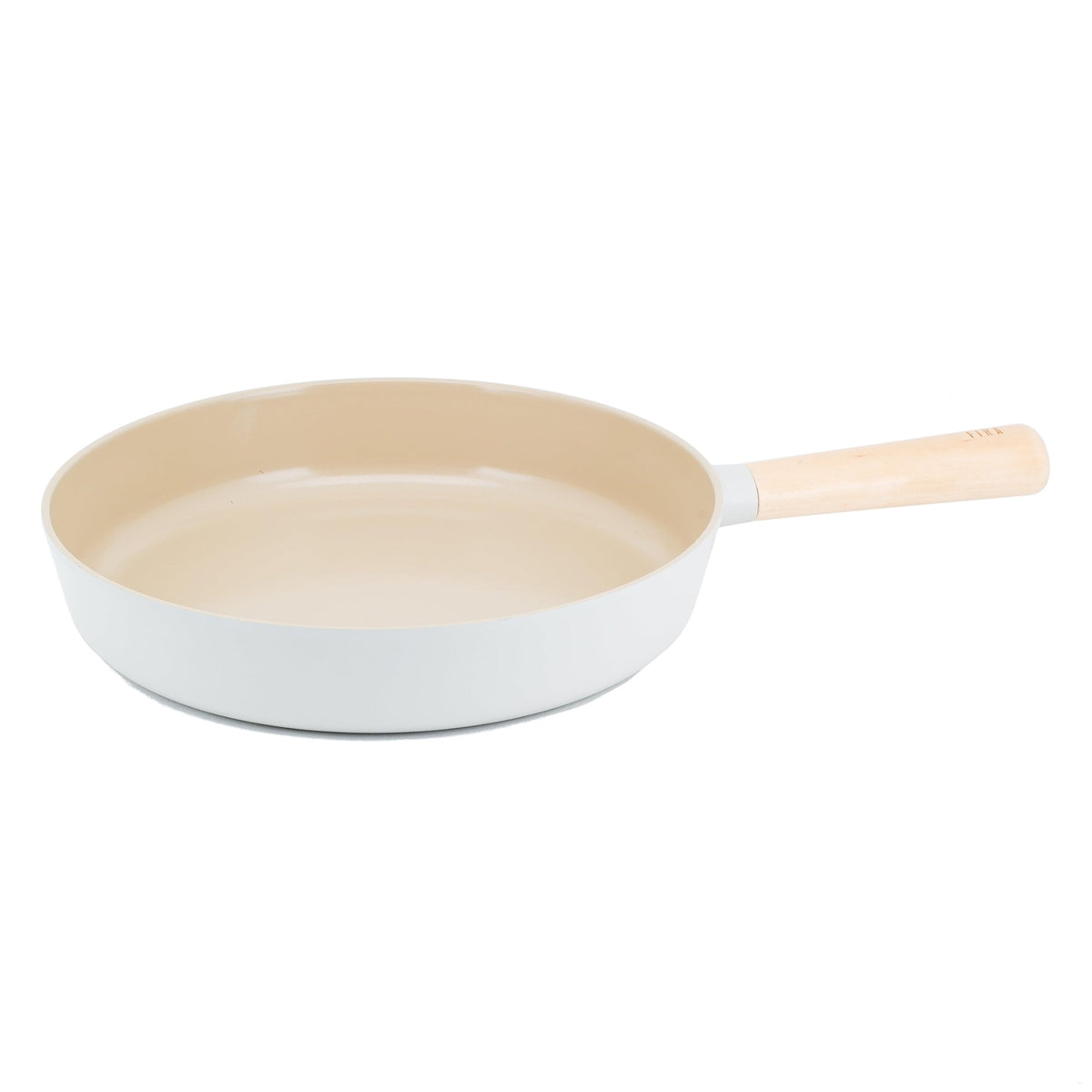 Fika 9.5 Inch Nonstick Frying Pan With Wooden Handle, Induction Compatible Cookware For All Stovetops, Kitchen Essential Ceramic