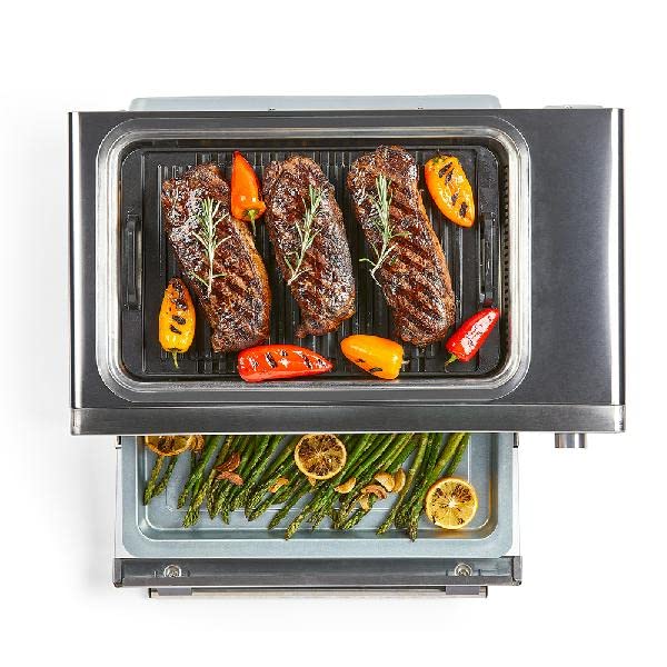 Emeril Power Grill 360, 6-In-1 Countertop Convection Toaster Oven With Top Indoor Grill, Air Fry, Roast, Toast, Bake, Dehydrate,