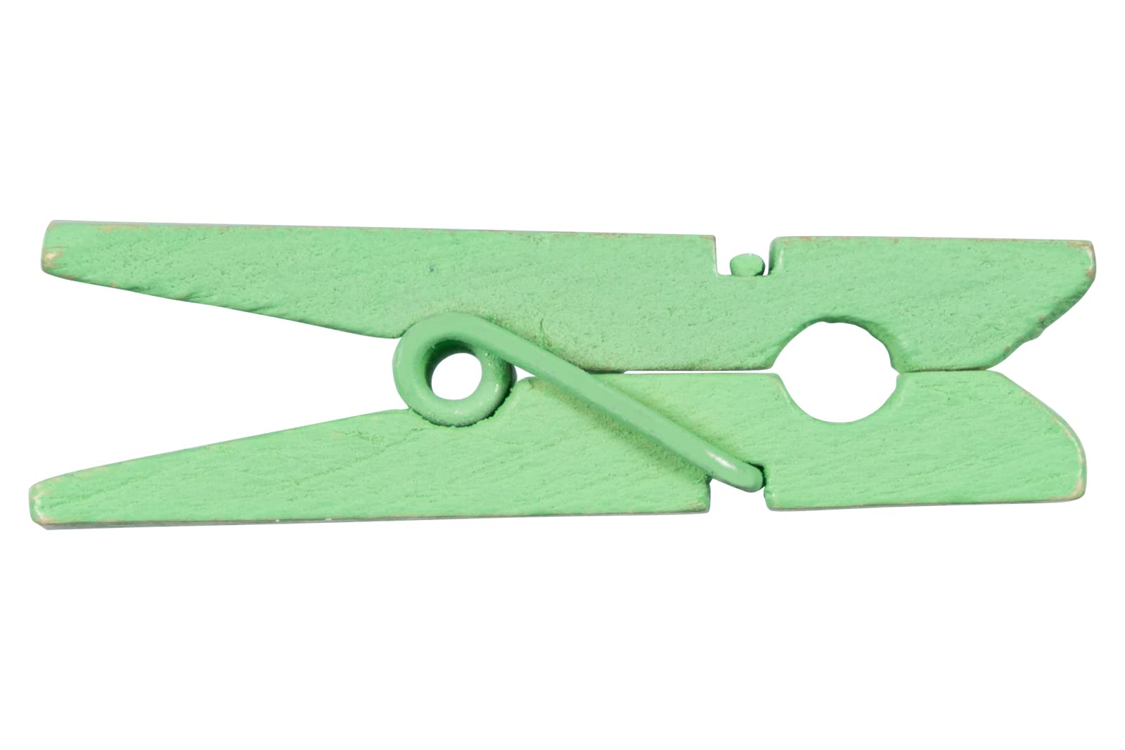 Jam Paper Wood Clip Clothespins - Standard - 1 3/8 Inch - Green - 20 Clothes Pins/Pack