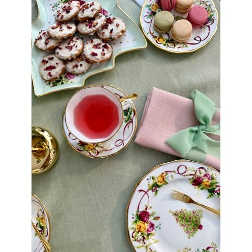 Royal Albert Old Country Roses Christmas Tree Oval Platter, 13-Inch