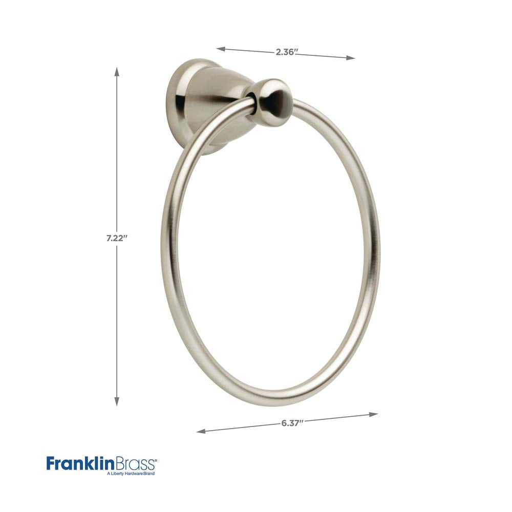 Franklin Brass Kinla (3-Pack) Bathroom Set Satin Nickel 24 Towel Bar Rack, Toilet Paper Holder, Hand Towel Holder | Bathroom A