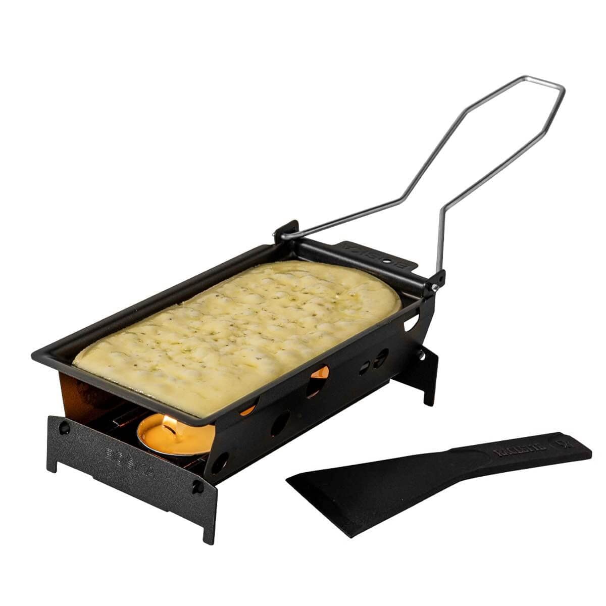 Boska Raclette Grilling Set Milano - Partyclette To Go Set - Suitable For Cheese, Meat, Fish, And Vegetables - Portable Non-Stic