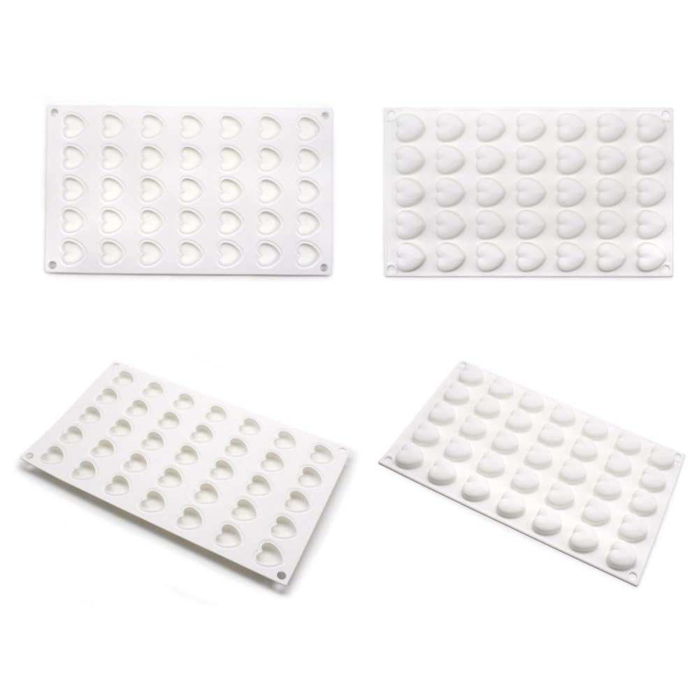 Mini 35 Holes Heart Shape Silicone Mold For Candy Chocolate Cake Mould Baking Diy Ice Tray Food Safe Kitchen Accessiories (Lover