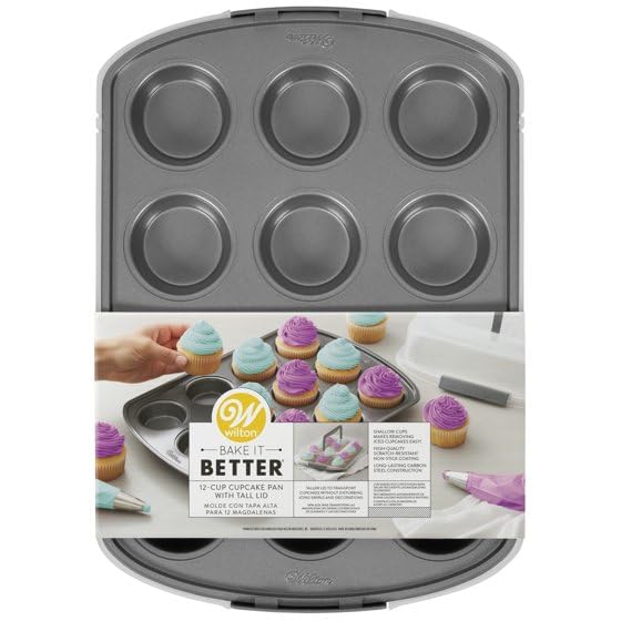 Wilton 12-Cup Cupcake Pan With Lid