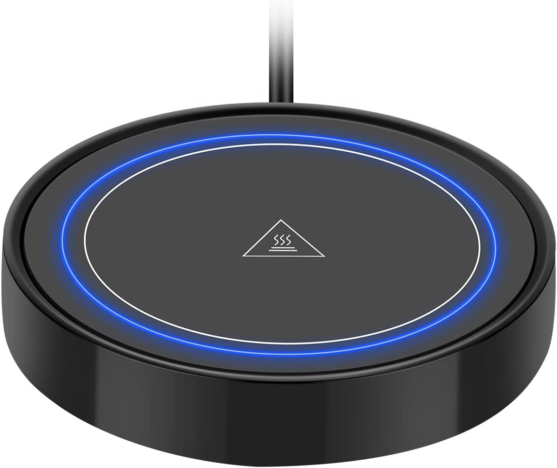 Dimux Coffee Mug Warmer, Electric Beverage Warmers For Office Home Desk Use, Smart Cup Warmer Thermostat Coaster For Hot Coffee