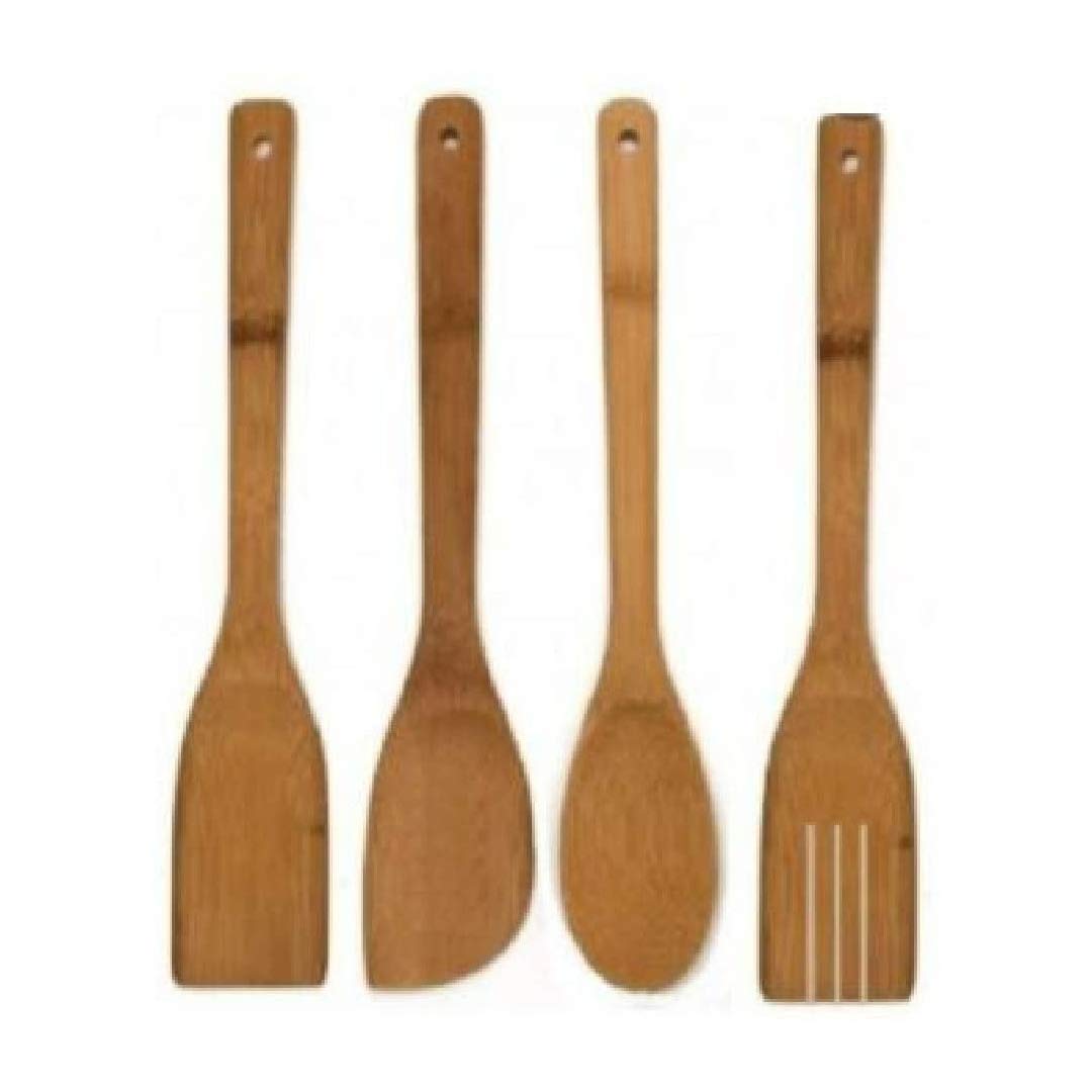 4 Piece Bamboo Kitchen Utensils Set