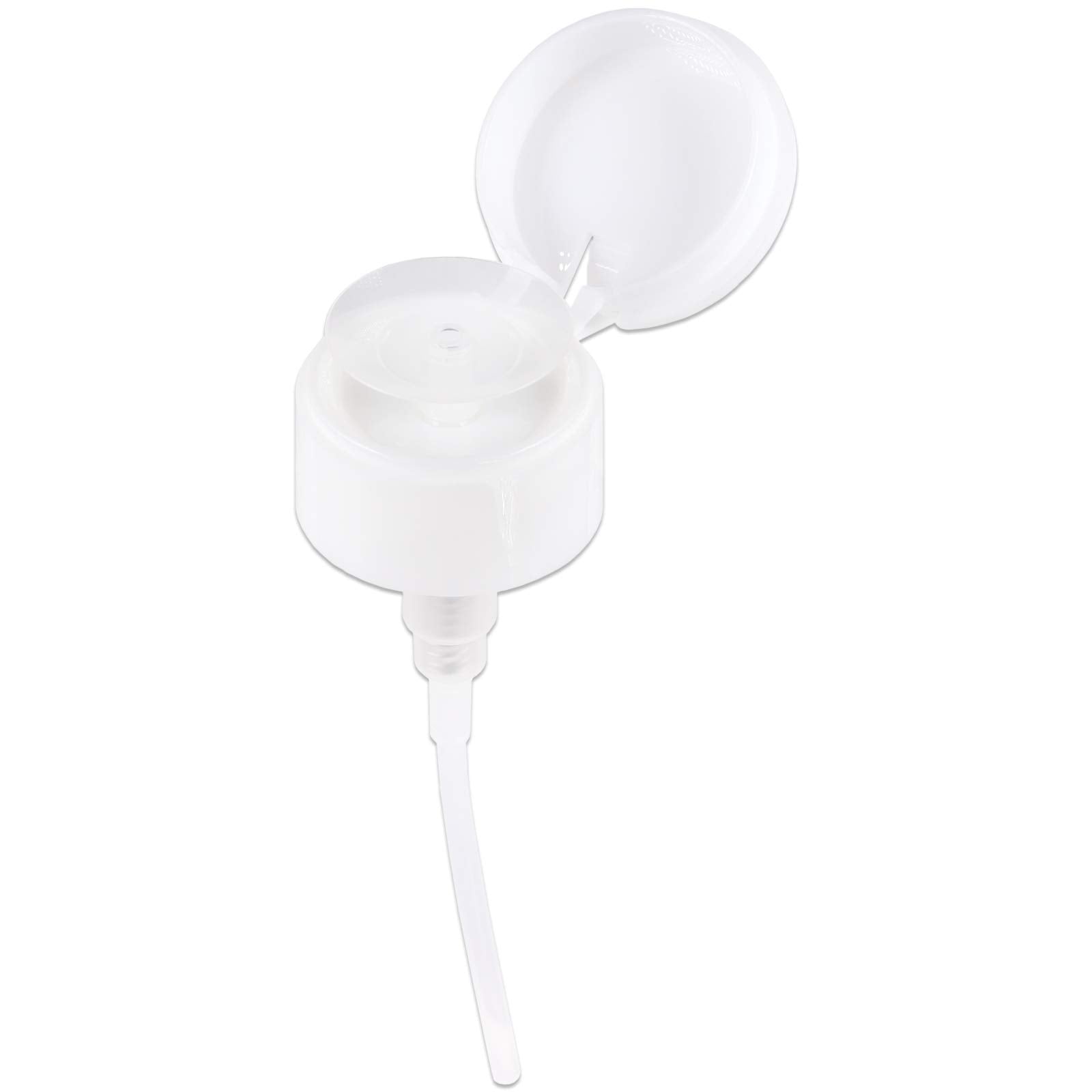 10Oz Clear Push Down Pump Dispenser Empty Refillerble Bottle With Flip Top Cap - For Nail Polish, Travel, Cosmetics Packaging