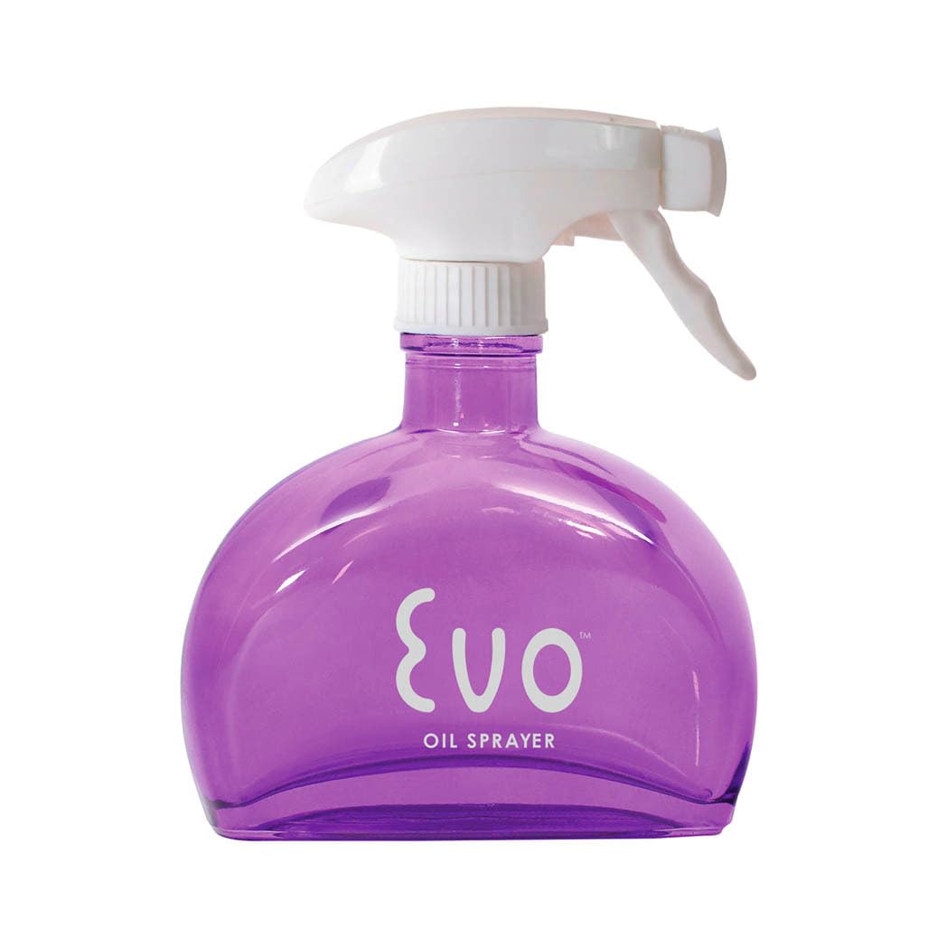 Evo Glass Oil Sprayer, Non-Aerosol For Olive Oil, Cooking Oils And Vinegars, Purple, 6-Ounce Capacity, For Grilling, Roasting, A
