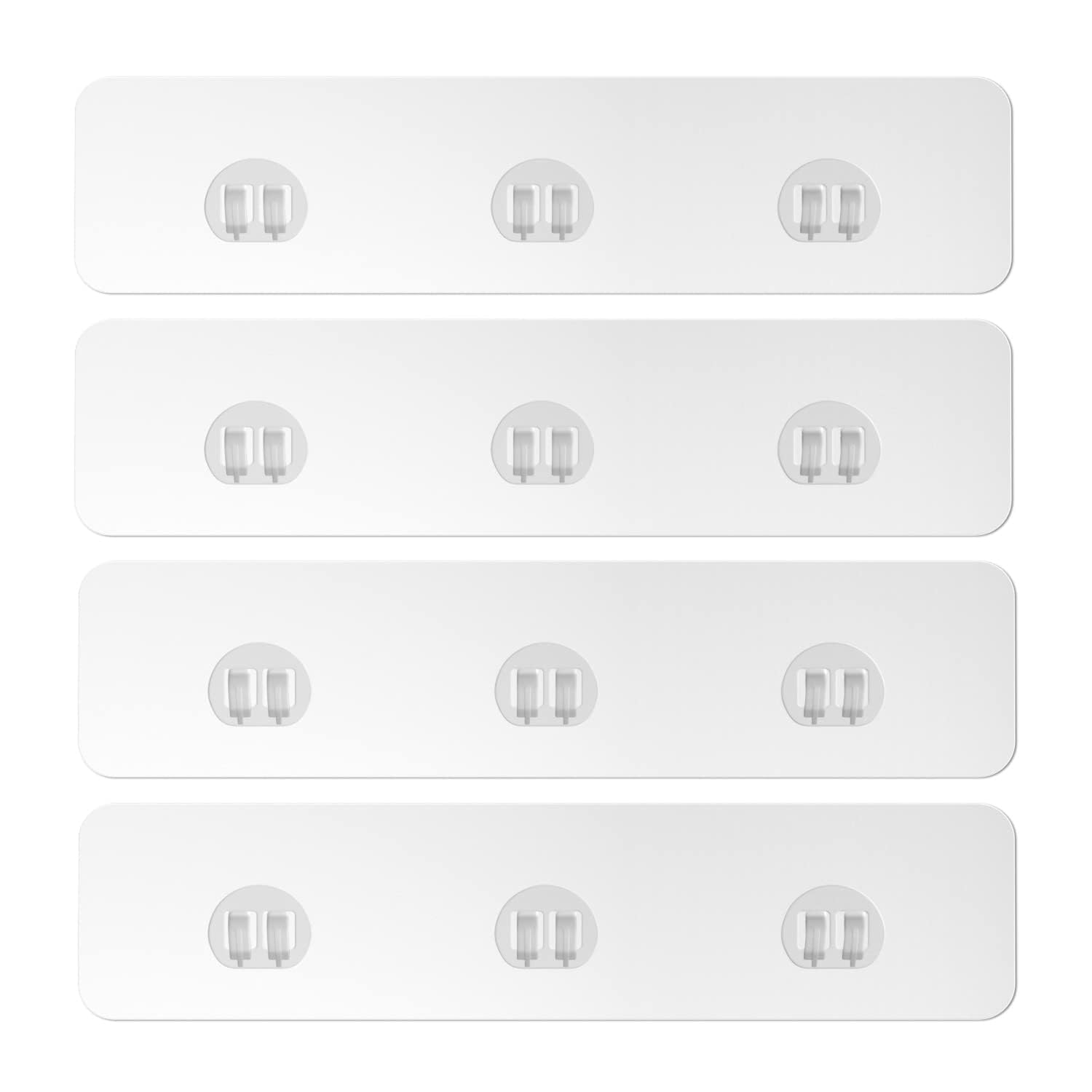 Eagmak 2 Pack Transparent Shower Caddy Adhesive For Replacement, No Drilling , Soap Holder, Bathroom Storage Shelves And Kitchen