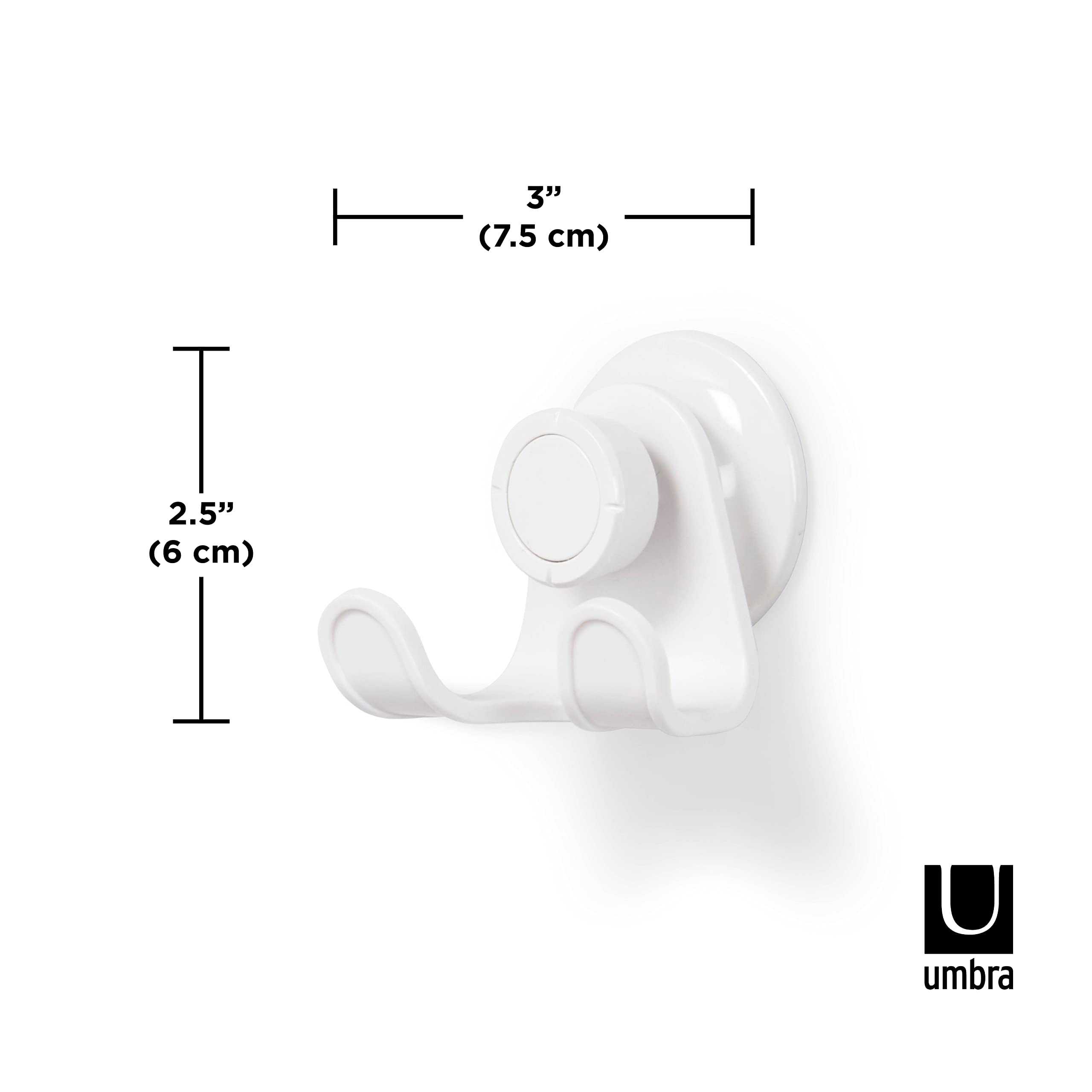Umbra Flex Shower Storage Accessories with Patented Gel-Lock Technology Suction Cup  5.8170000000000002 x 7.7469999999999999 x 6.1470000000000002 cm  White