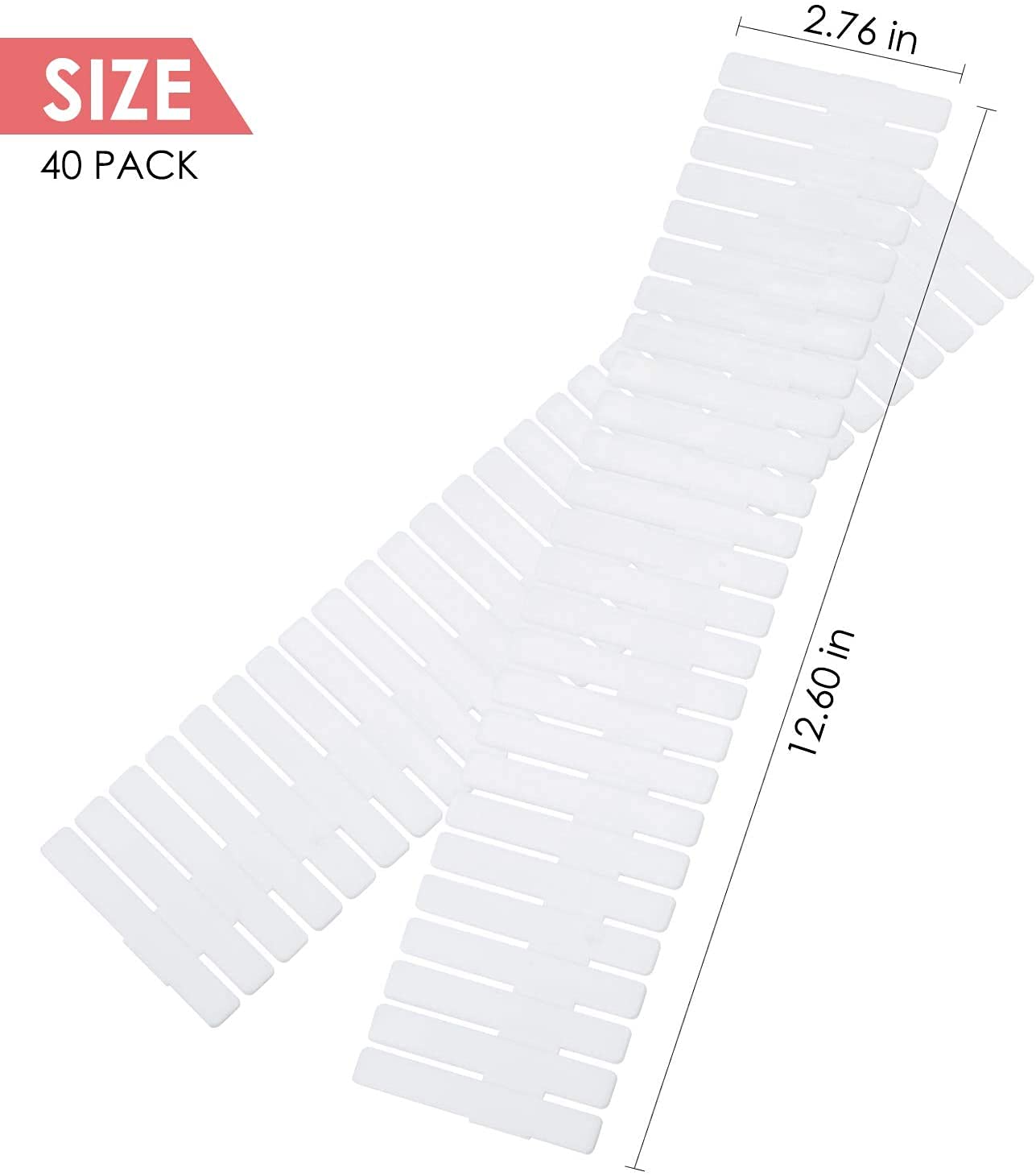 Flytianmy 8Pcs Drawer Dividers, Adjustable Drawer Organizer for Socks, Underwear, Makeup, Can Help Tidy Kitchen, Bedroom, Dresse