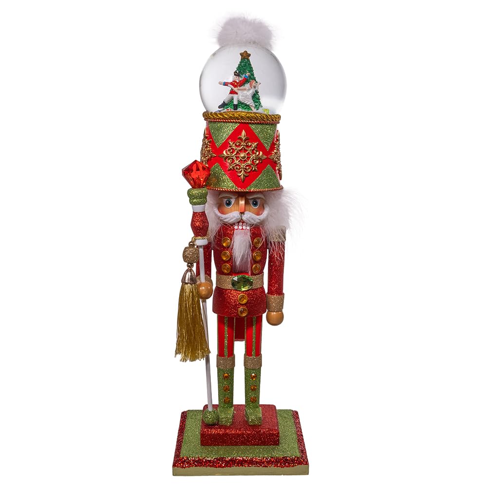 Kurt Adler Hollywood Nutcracker Collection, Battery Operated Dance of The Sugar Plum Fairy Musical Water Globe Hat, 20in