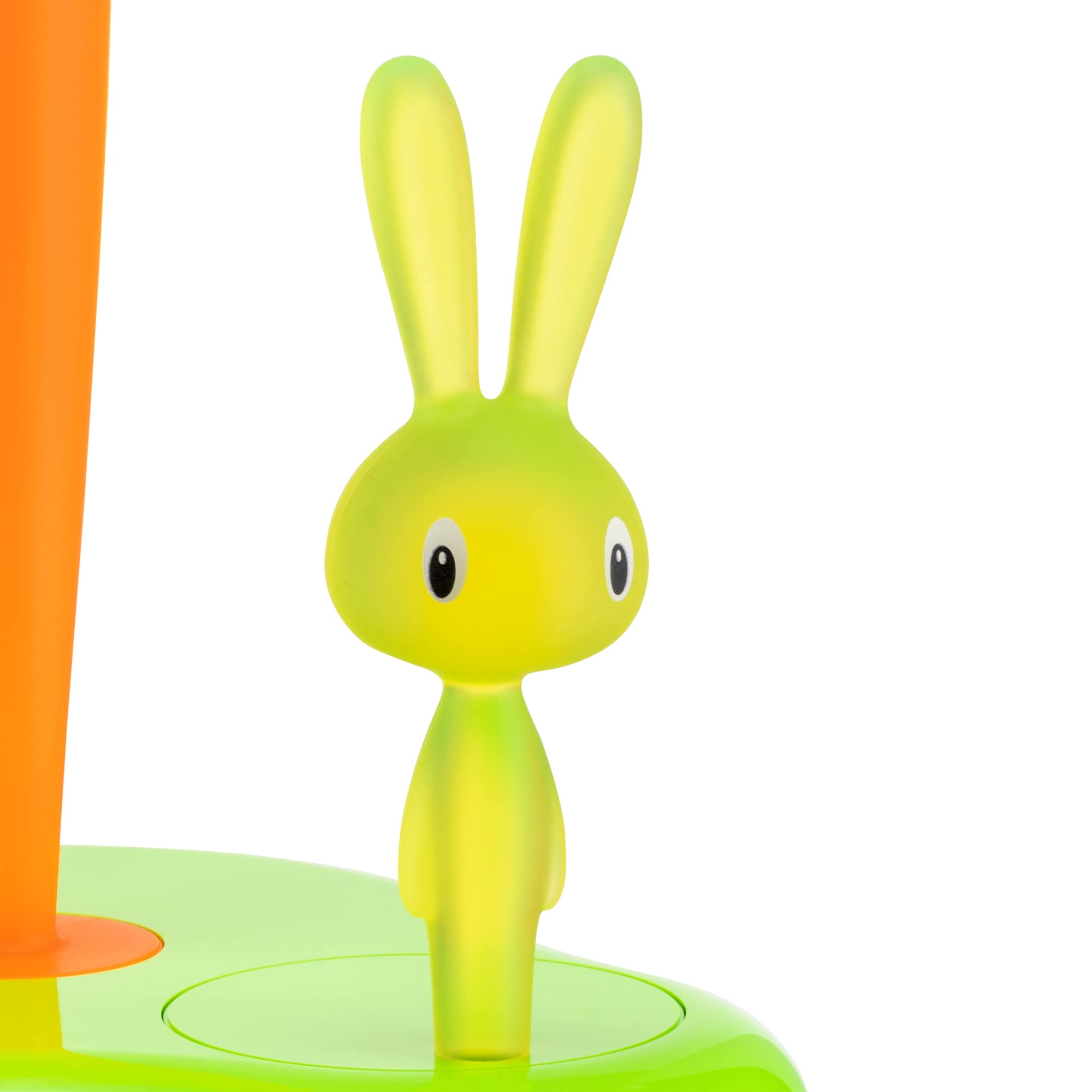 A Di Alessi Bunny And Carrot Paper Towel Holder, Green - Asg42/H Gr , 8 X 6 X 13 Inches