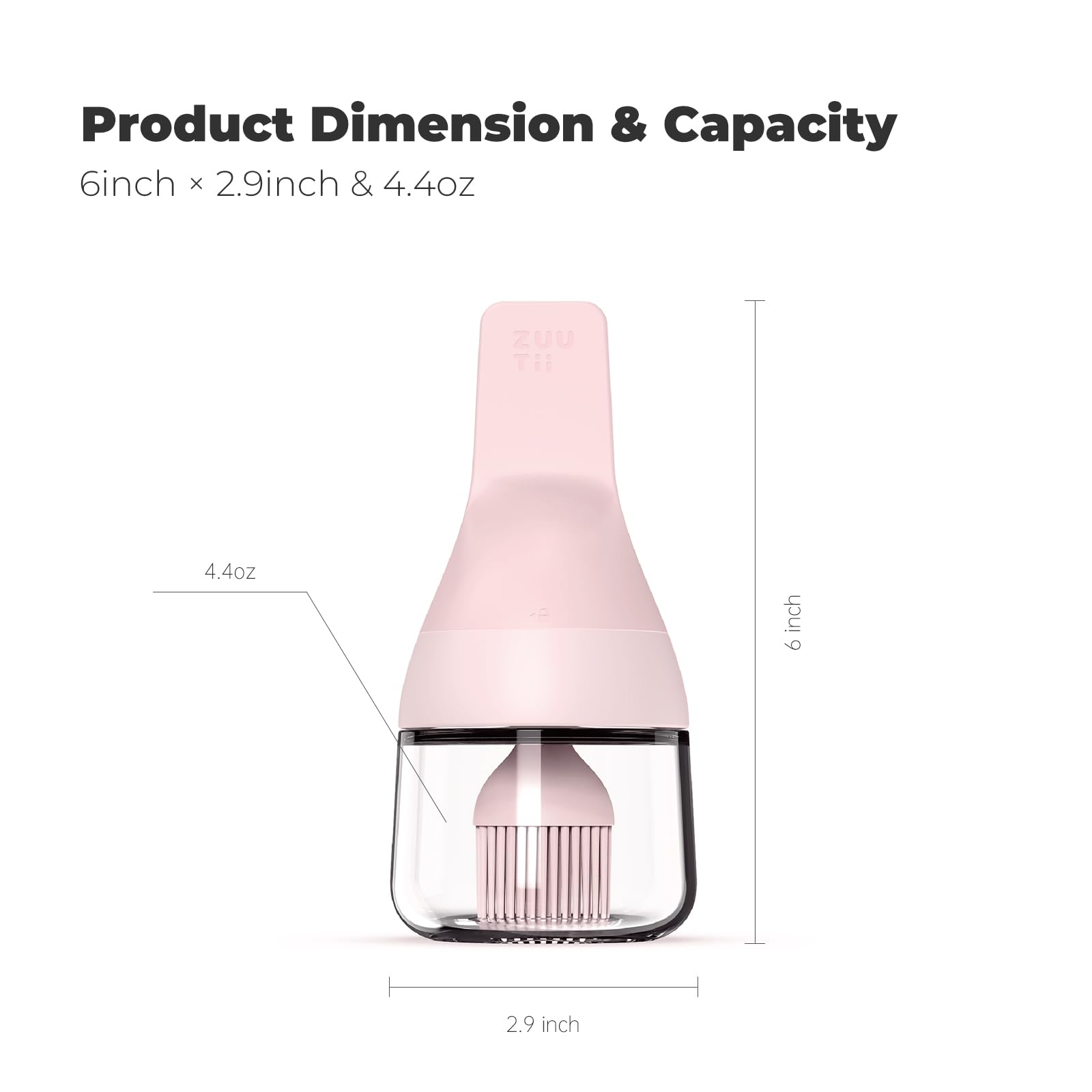 Zuutii Oil Dispenser With Silicone Brush For Cooking,Glass Oil Bottle With Heat Resistant Basting Brushes For Baking, Food Brush