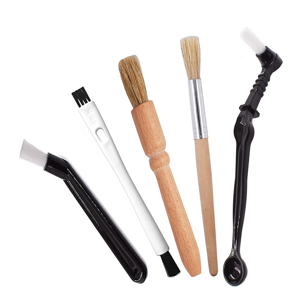 Coffee Brush Set Professional Espresso Brush Kit Include Wooden Coffee Grinder Machine Cleaning Brush And Nylon Espresso Brush F