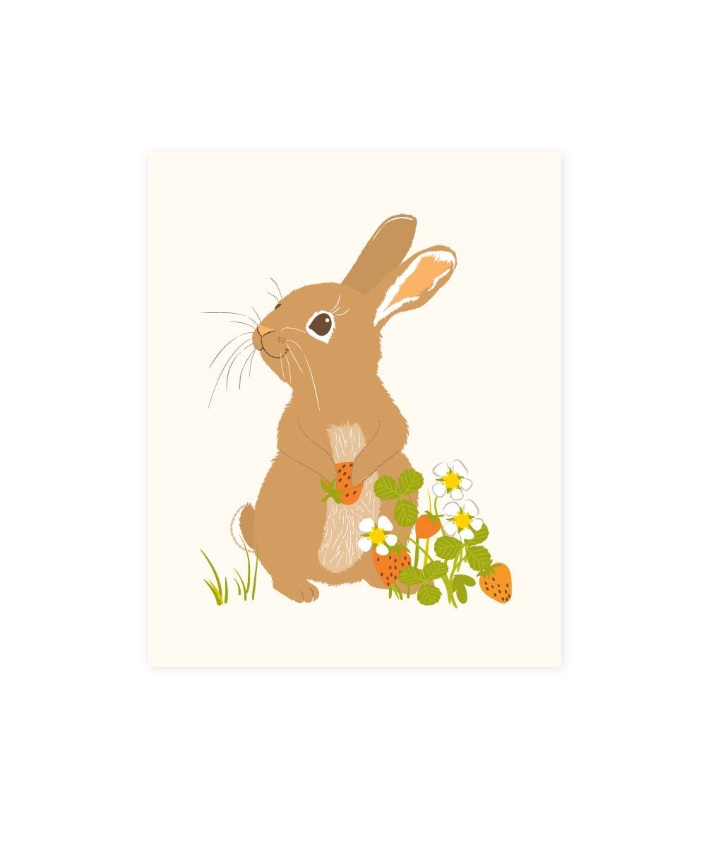 Sea Urchin Studio Woodland Art Print, Rabbit/Bunny, 8'' X 10''