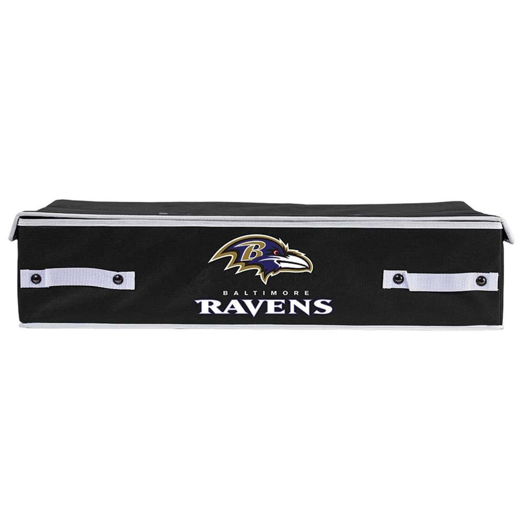 Franklin Sports NFL Baltimore Ravens Under The Bed Storage Bins - Large, 26 x 18 x 6 - Inch
