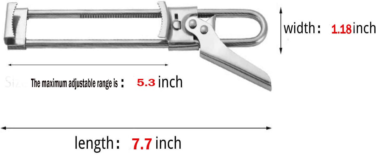 zengxiaoyun® Master Jar & Bottle Opener, Adjustable Stainless Steel, 19cmx3.3cm, Silver Kitchen Accessory