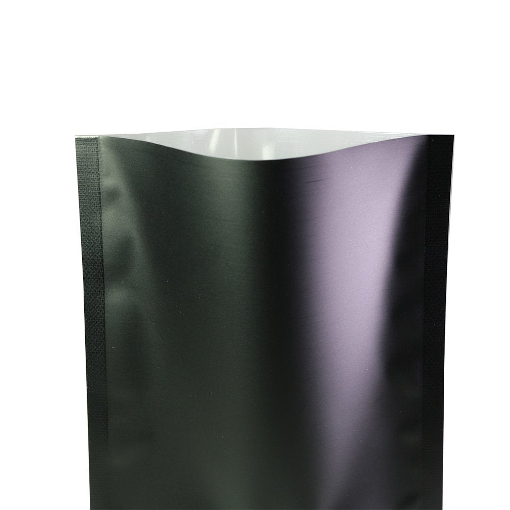 Qq Studio Clear Open Top Colored Metallic Mylar Bag (100 Bags) (Black, Open | 3.5'' X 5.1'')