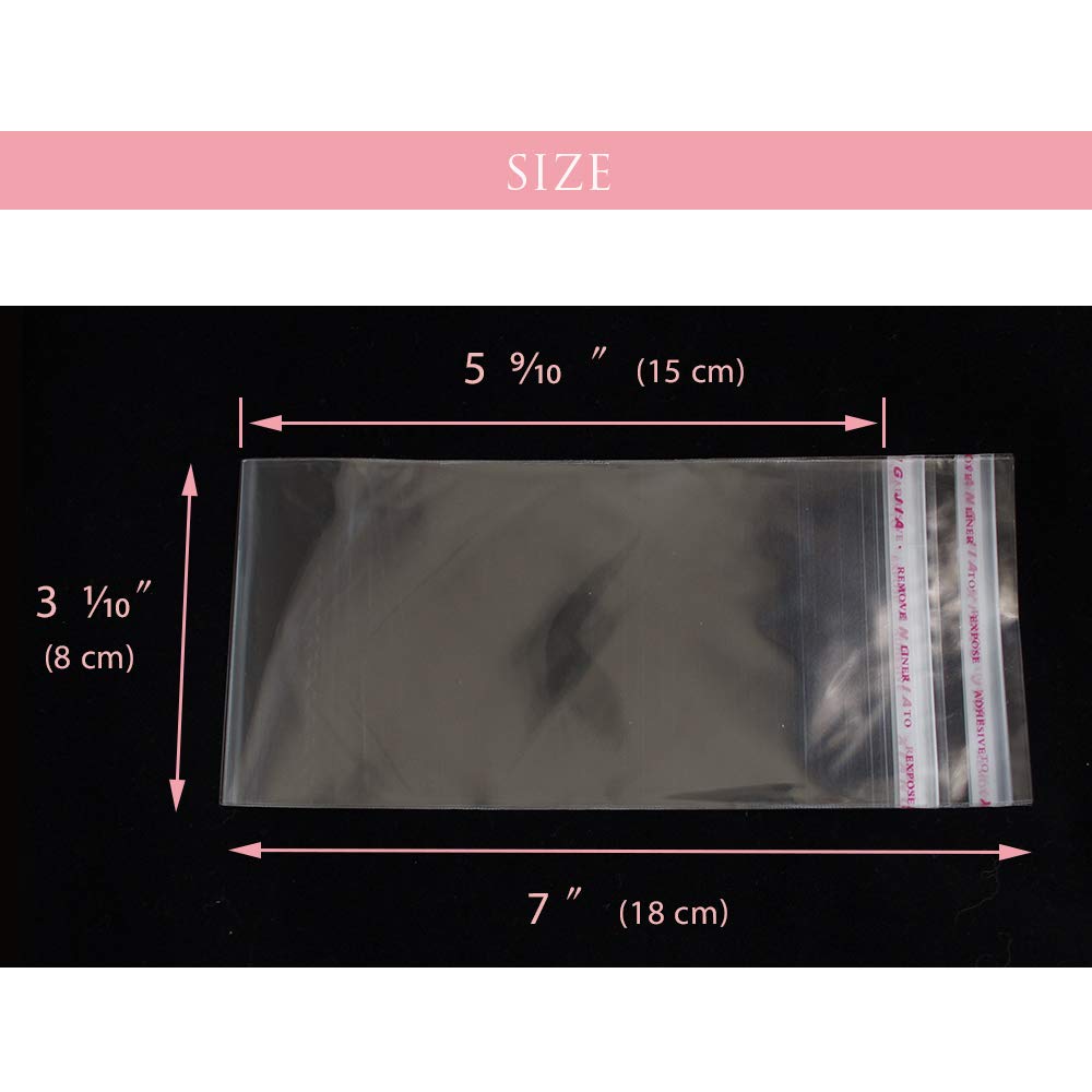100 Pcs Cake Money Box Transparent Bags, Money Pull Out Plastic Bags, Clear Self Sealing Cellophane Bags, Self Adhesive Resealab