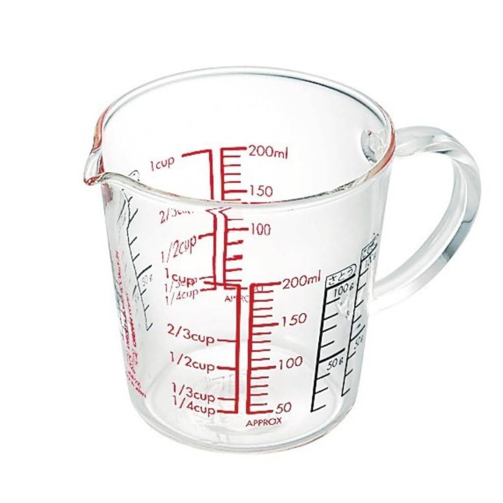 Hario Heatproof Glass Measuring Cup With Handle, 200Ml