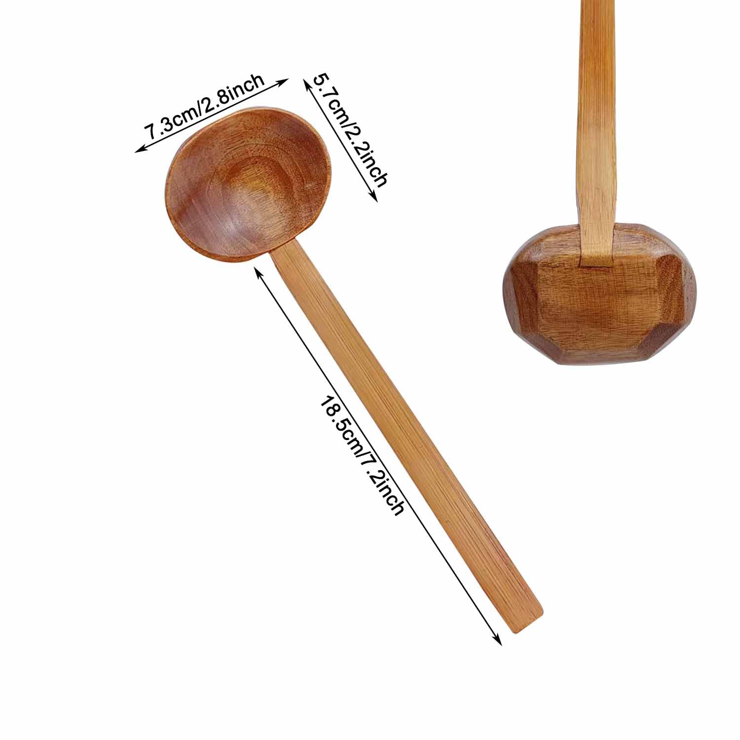 4 Pcs Japanese Soup Spoon Wooden Ramen Spoons With Long Handle, Tortoise Pot Spoon For Porridge Restaurant, Household, Eating Mi