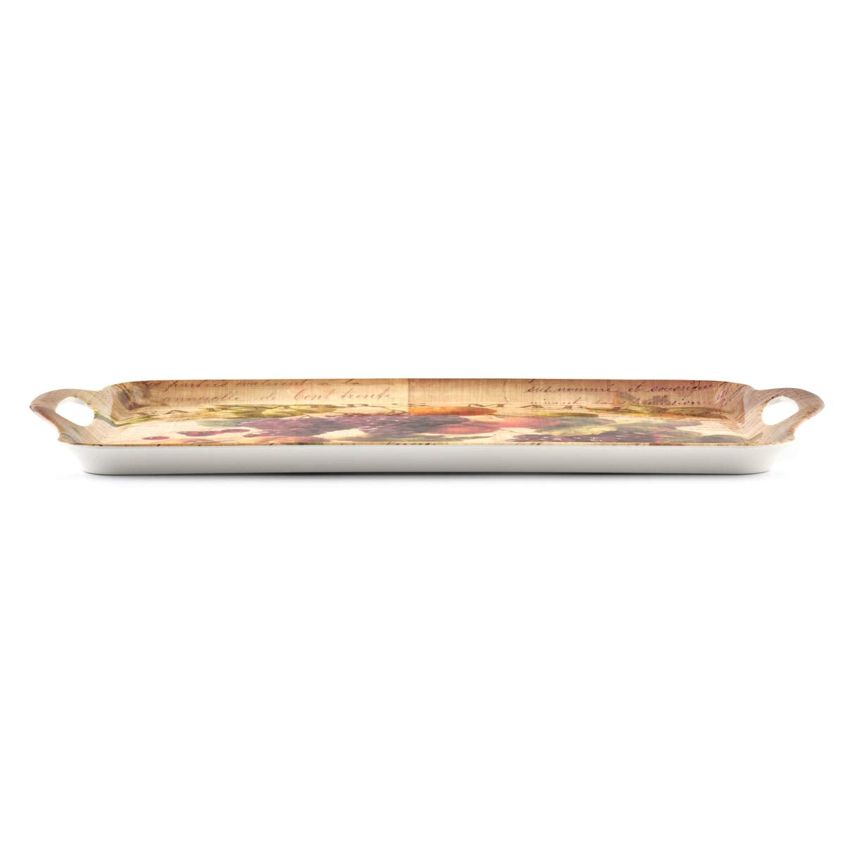 Pimpernel Abundant Fall Collection Large Handled Tray | Serving Tray For Lunch, Coffee, Or Breakfast | Made Of Melamine For Indo