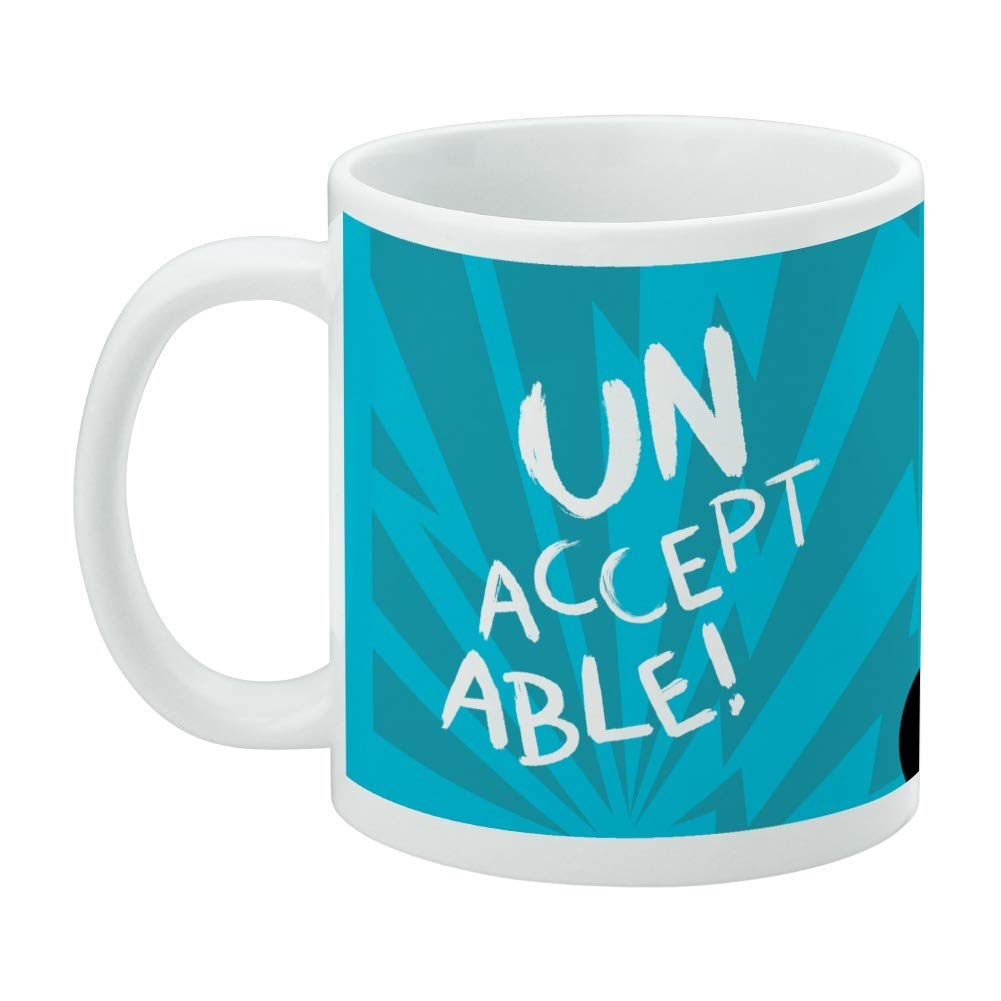 Adventure Time Lemongrab Unacceptable Ceramic Coffee Mug, Novelty Gift Mugs For Coffee, Tea And Hot Drinks, 11Oz, White