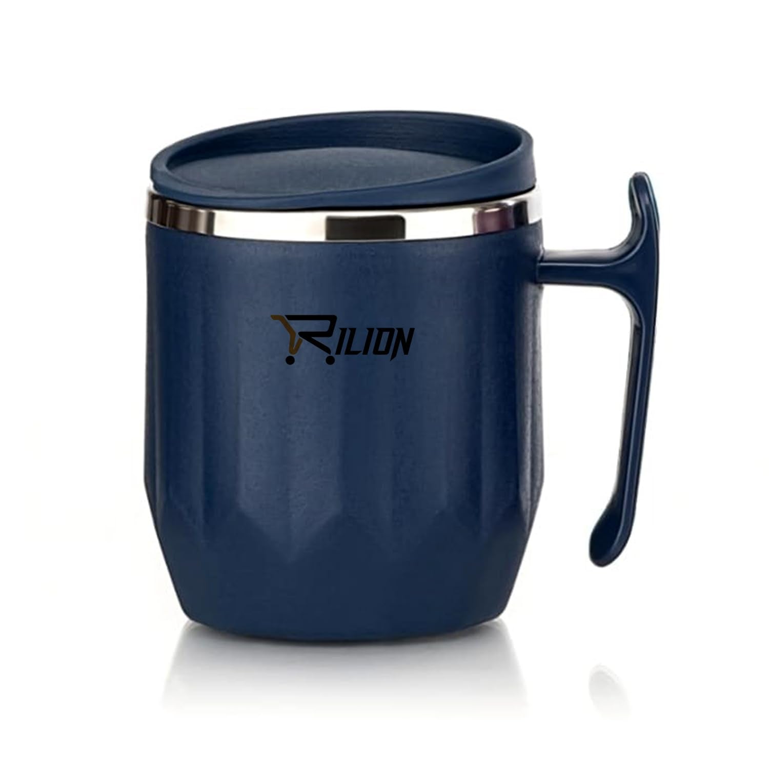 RILION Coffee Mug with Lid Insulated Stainless Steel for Tea Milk Mug Inner Stylist Double Wall Cup for Home & Office Use, Mugs 