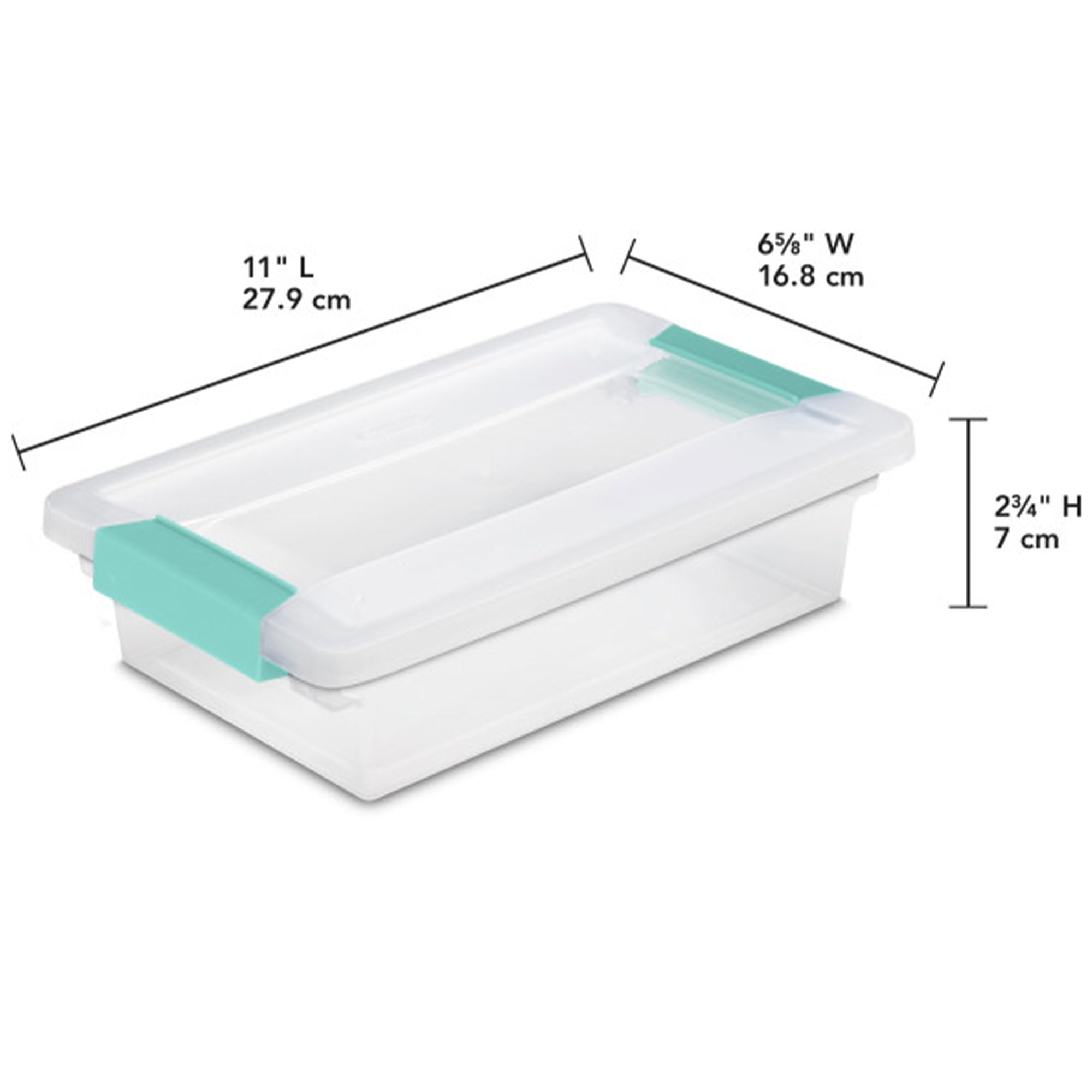 Sterilite 18-Pack Clip Box, Clear Storage For Crafts, Supplies And Office Items, Small