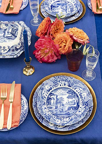 Spode Blue Italian Covered Vegetable Dish  12 Inch Serving Dish and Dinner Table Centerpiece  Made of Fine Porcelain  Microwave and Dishwasher Safe