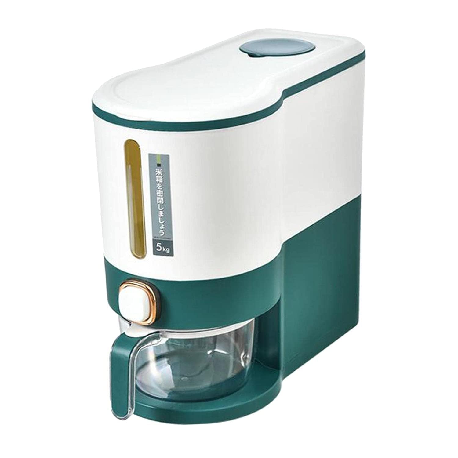 Jolfay Airtight Rice Dispenser 10Kg Grain Storage Container With Lid & Measuring Cup, Moisture Proof Rice Bucket, Cereal Flour D