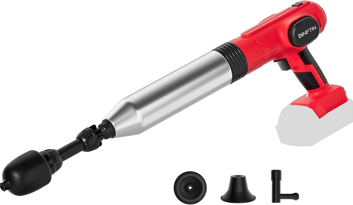 Cordless Electric Toilet Plunger Pro Compatible For Milwaukee M18 Li-Ion Battery (Battery Not Included) - Heavy Duty Unclogger W