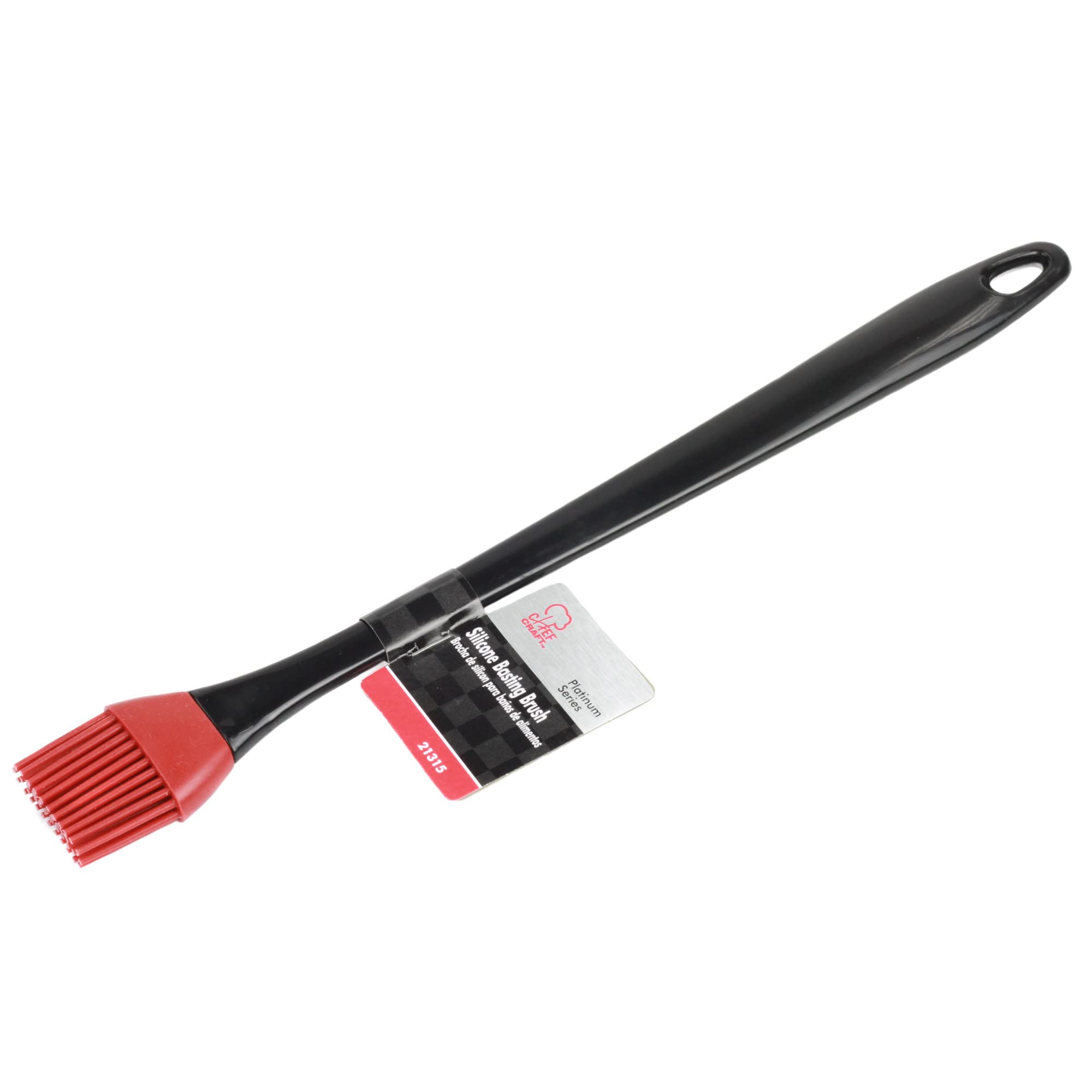 Chef Craft Silicone Basting Brush, 14" Length, Red/Black, Model 21315