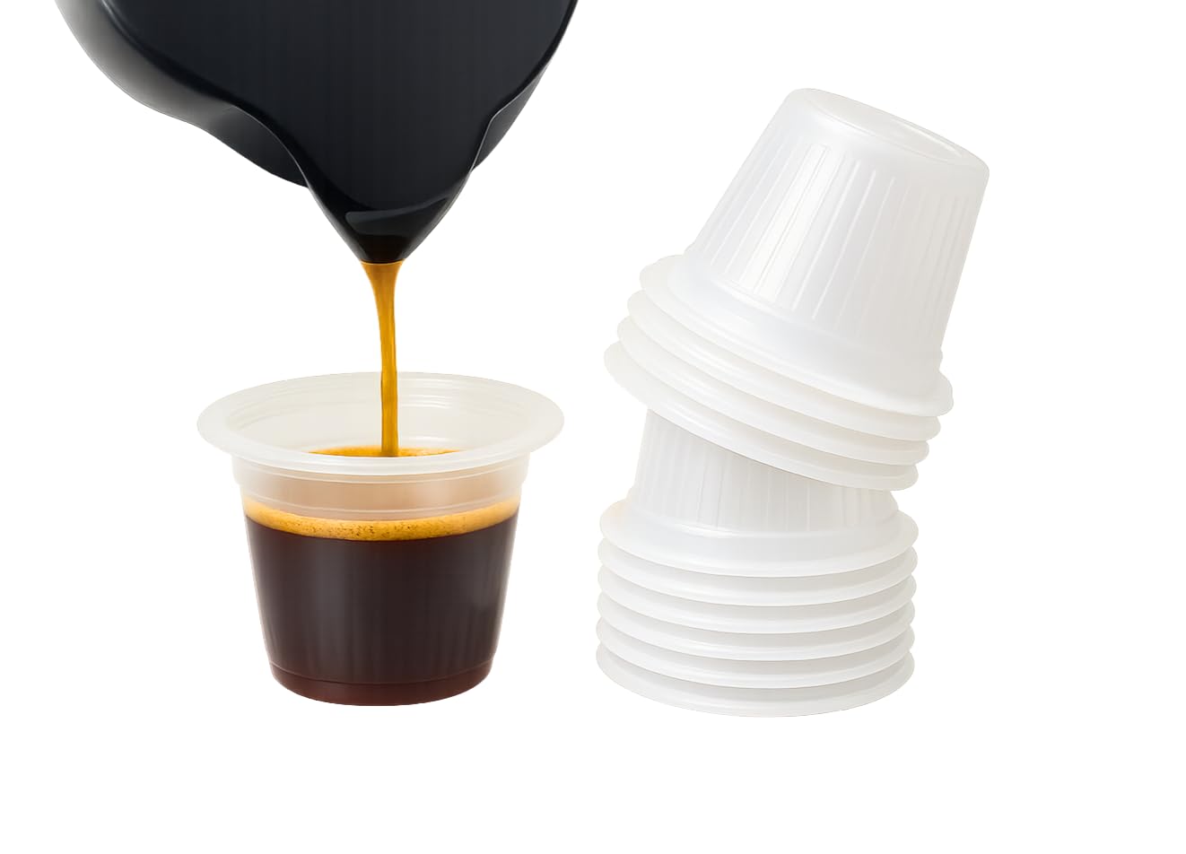 Katae Coffee cups, Cubano Mini disposable Colada, Cuban Style and espresso coffee cups 3/4 oz. (250 Pack)