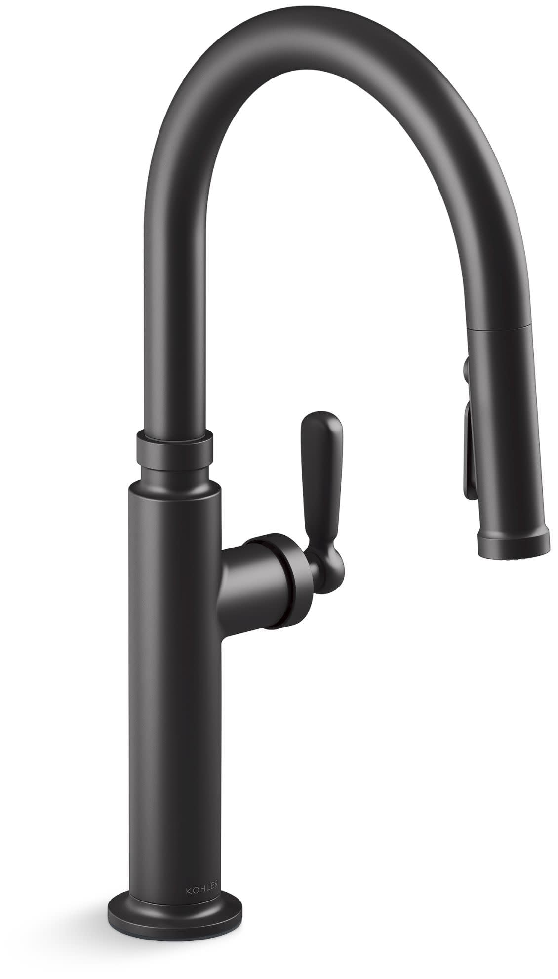 Kohler K28358-BL Edalyn by Studio McGee 1.5 GPM Single Hole Pull Down Kitchen Faucet with Boost Spray, DockNetik, ProMotion, and