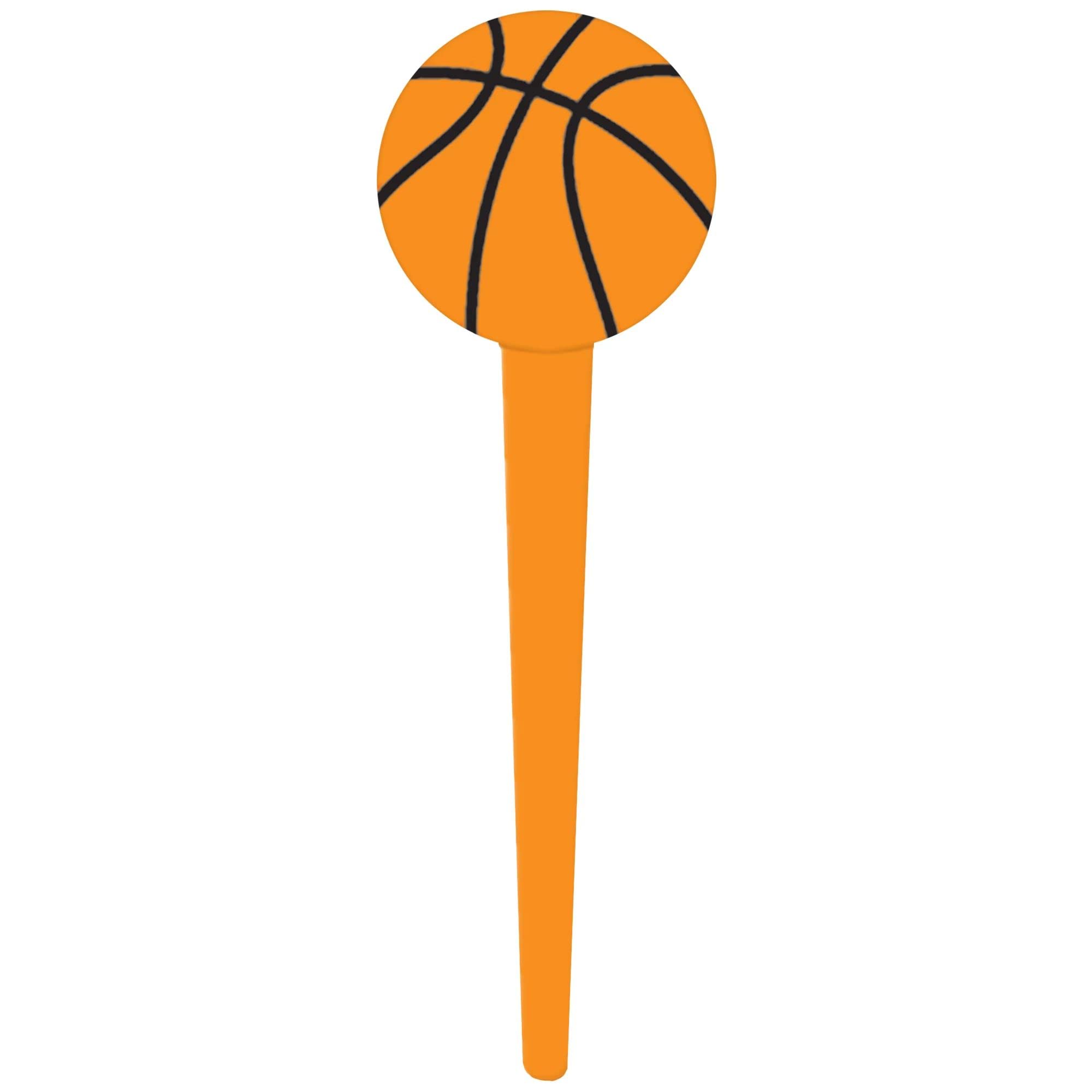 Slam Dunk Basketball Picks - 3'' X 1.25'', 36 Pieces - Perfect For Cupcakes, Brownies & Fruit Platters With Game-Themed Treat De