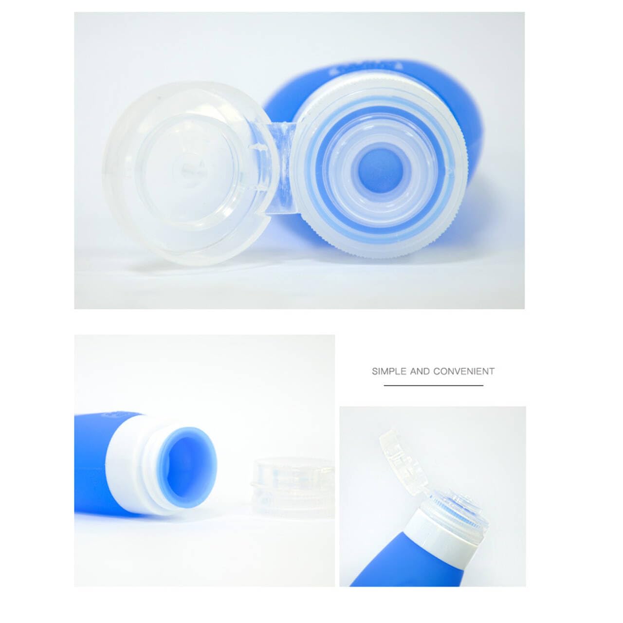 Tostyles 3 Oz Silicone Travel Bottles Waterdrop Style For Toiletries And Leak Proof Refillable Squeezable Containers Mini Small