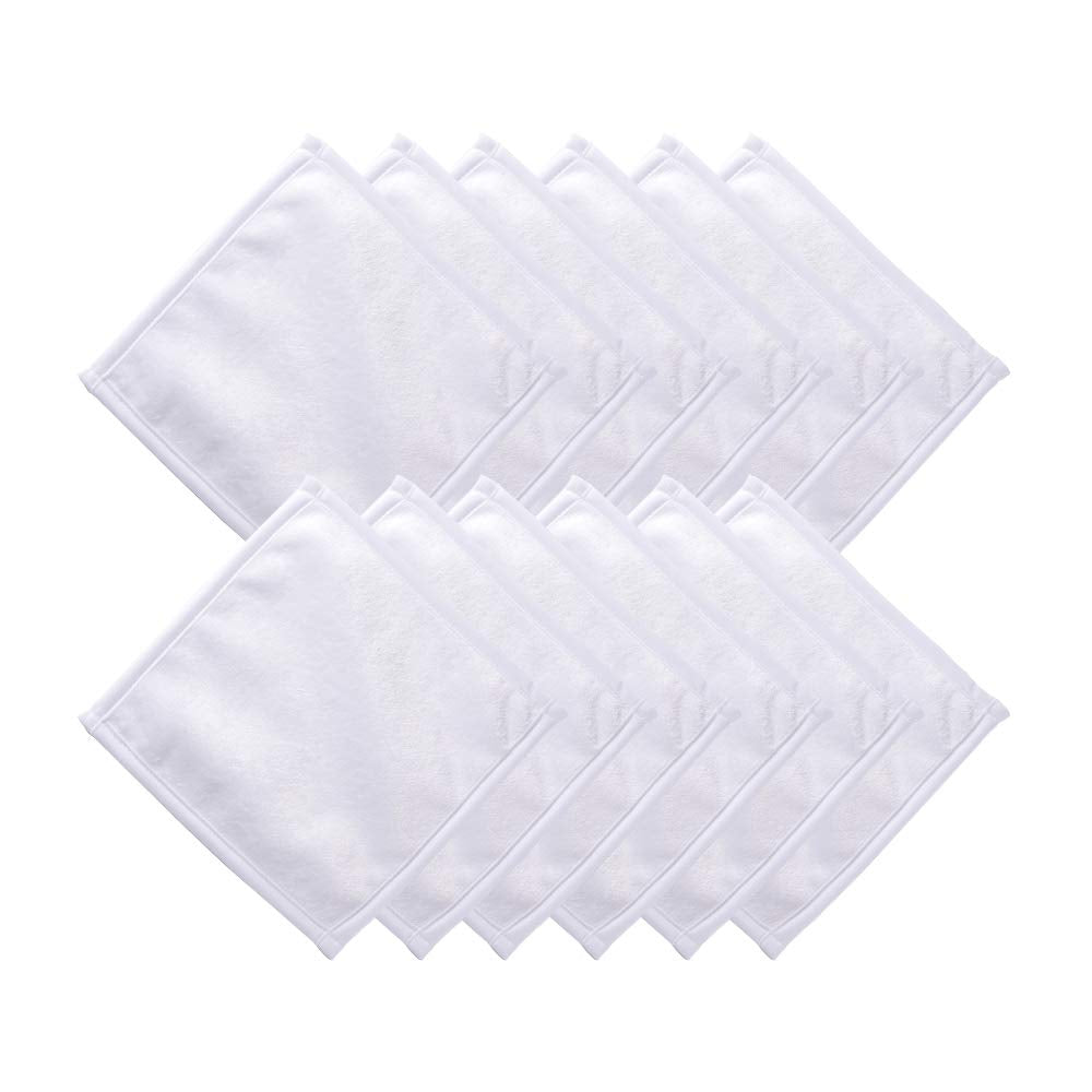 Pyd Life 12 Pack Sublimation Blanks White Towel 8 Inch Bathroom Face Hand Towel Kitchen Tea Dish Drying Cotton High Absorbent Po
